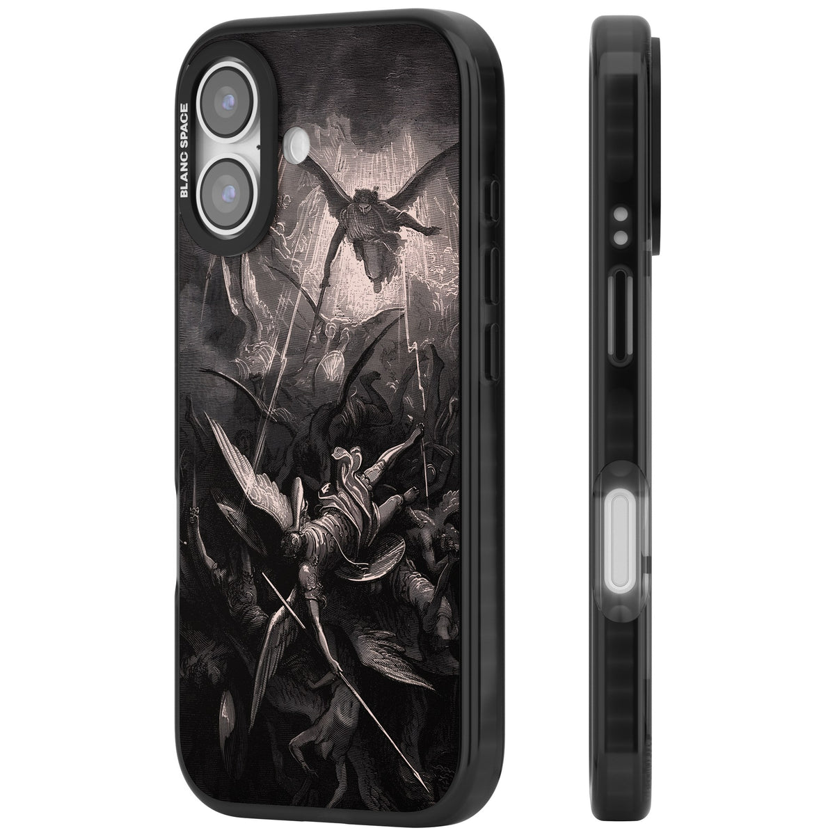Paradise Lost iPhone 16 / iPhone 16 Plus / iPhone 17 Impact Black Phone Case side