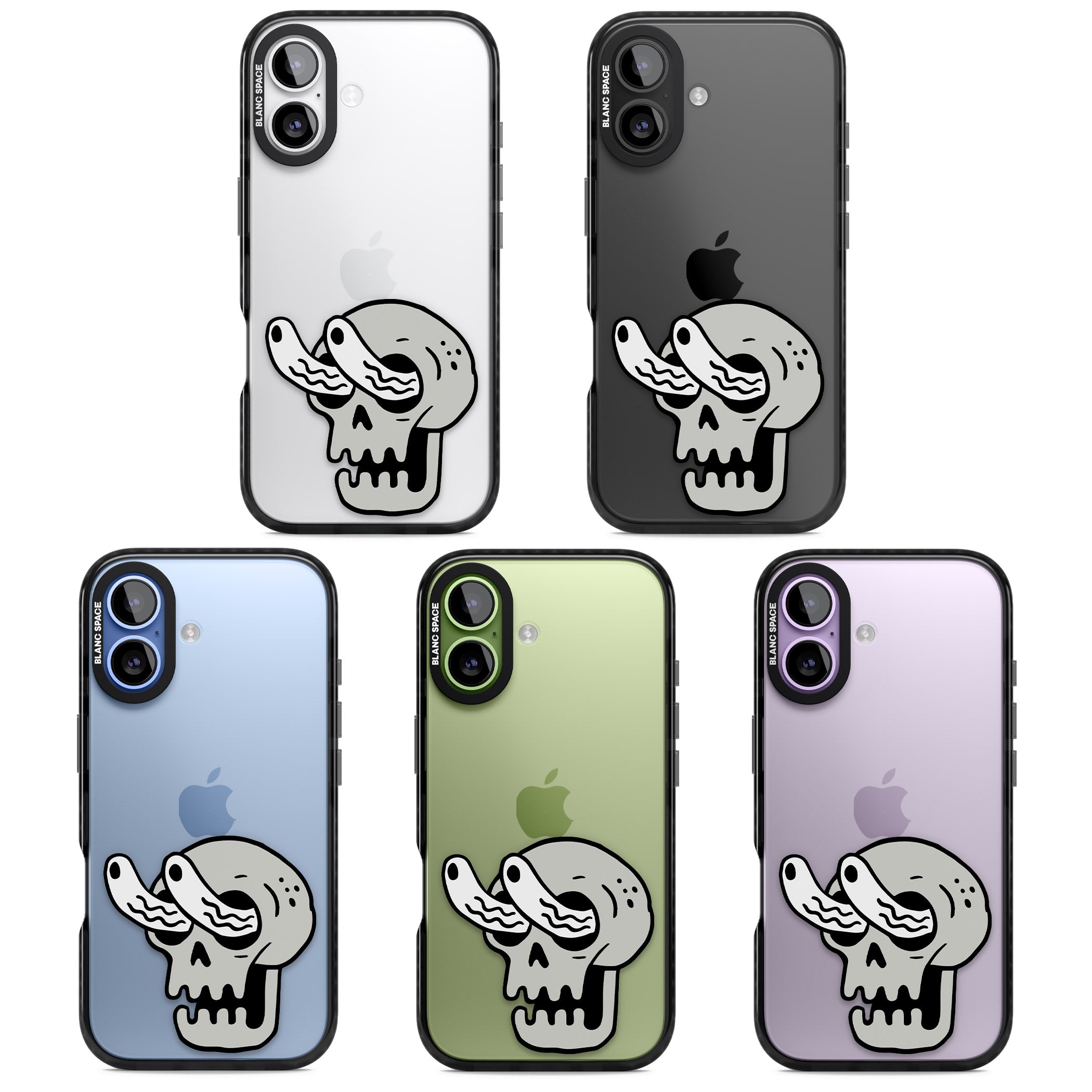 Skull Eyes iPhone 17 Impact Black Phone Case APT Impact Protection