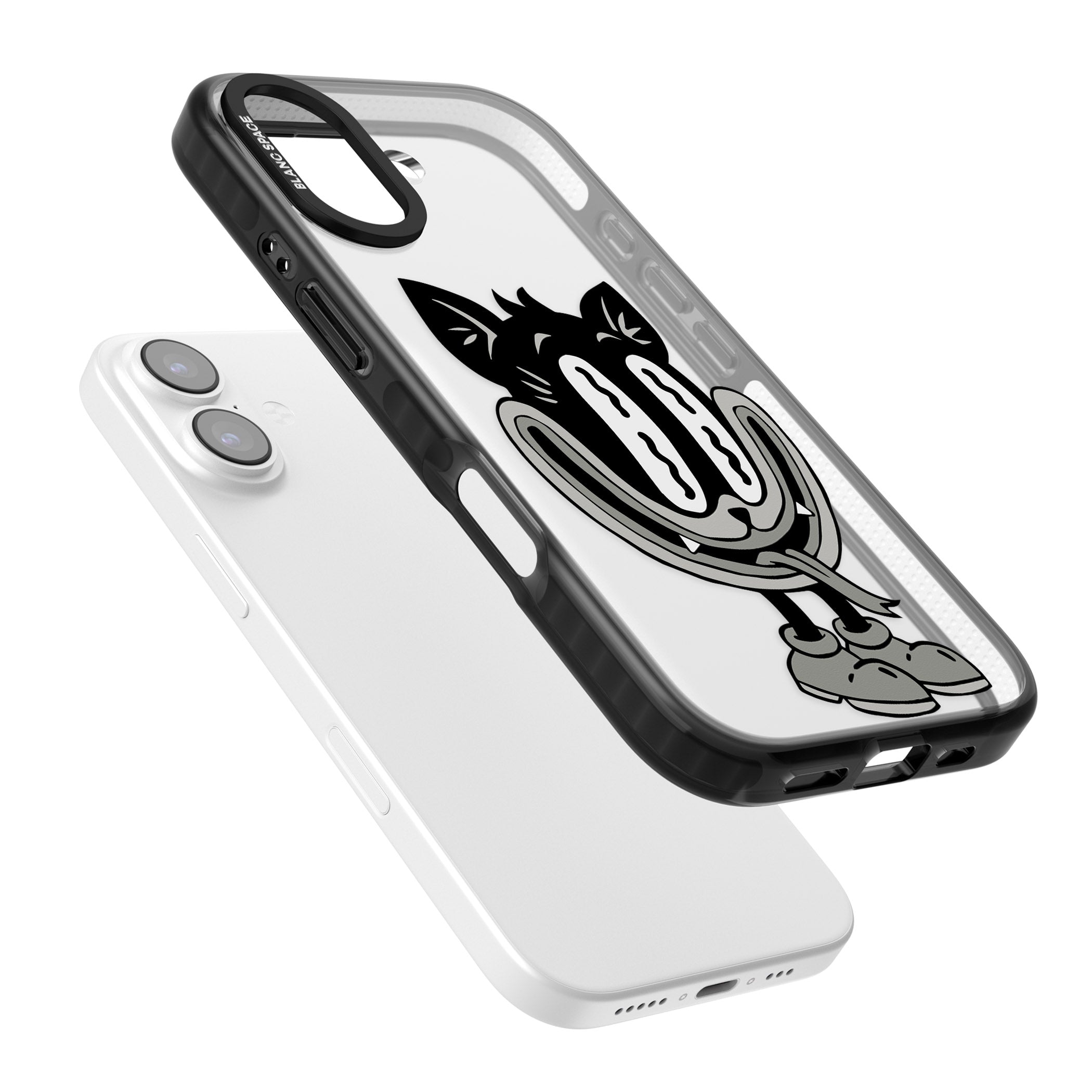 Faded Feline iPhone 17 Impact Black Phone Case Colours