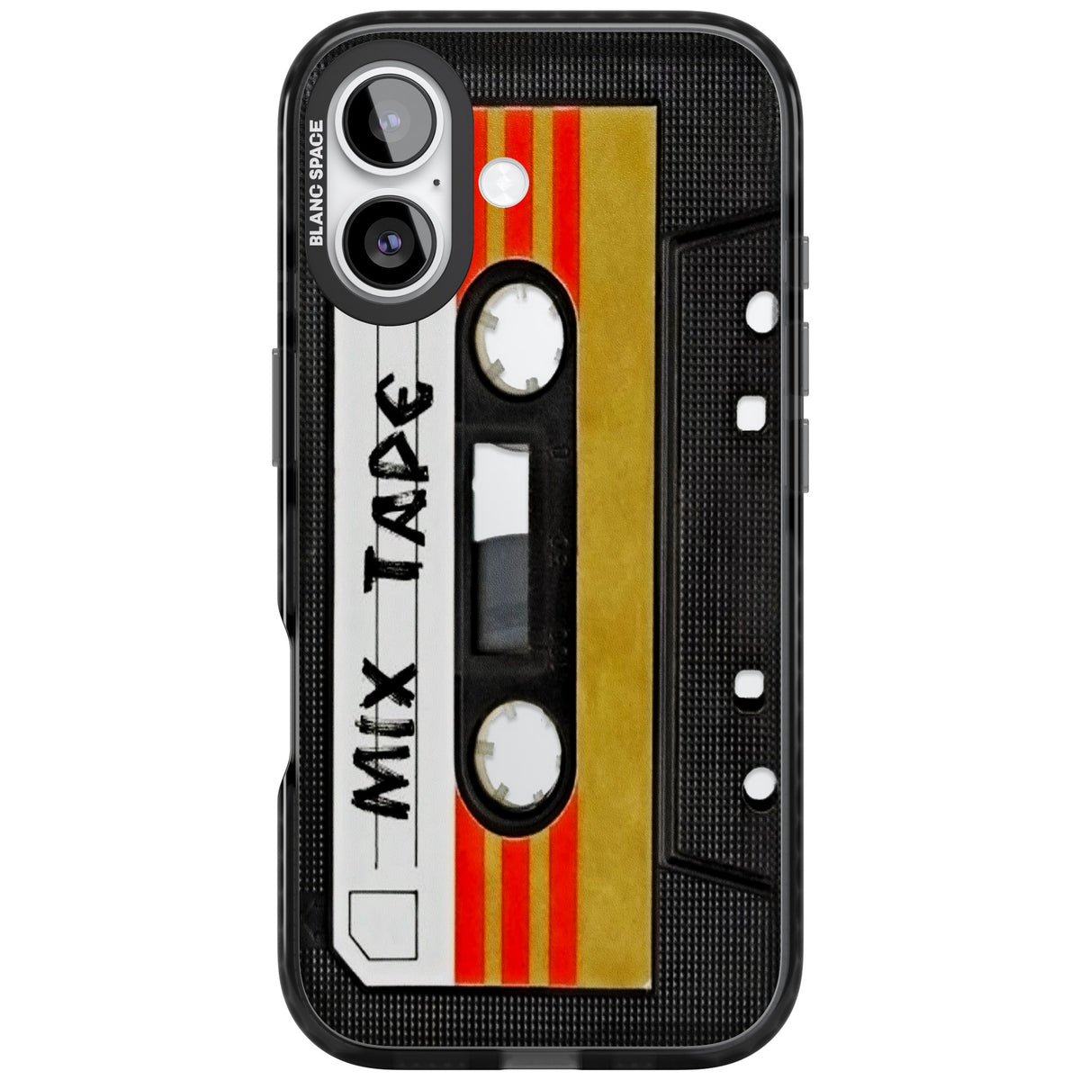 Retro Mix Tape iPhone 16 / iPhone 16 Plus / iPhone 17 Impact Black Phone Case front