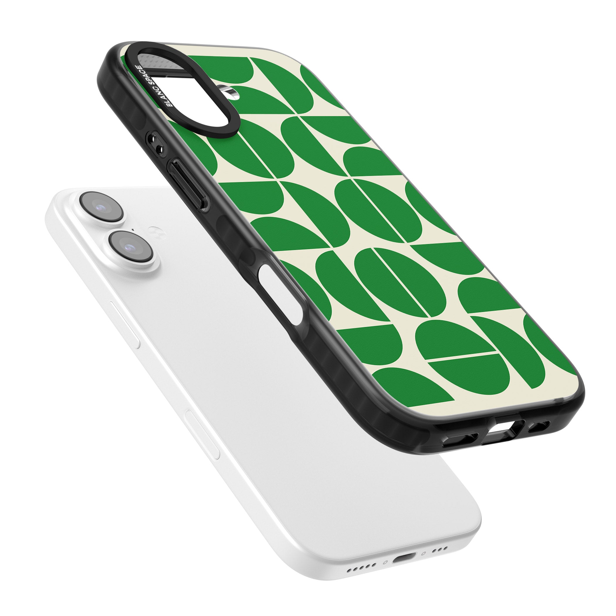 Retro Green Circles iPhone 17 Impact Black Phone Case Colours