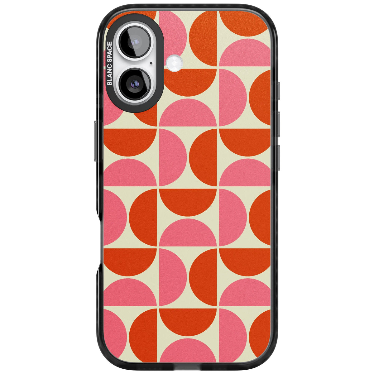 Boho Bauhaus iPhone 16 / iPhone 16 Plus / iPhone 17 Impact Black Phone Case front