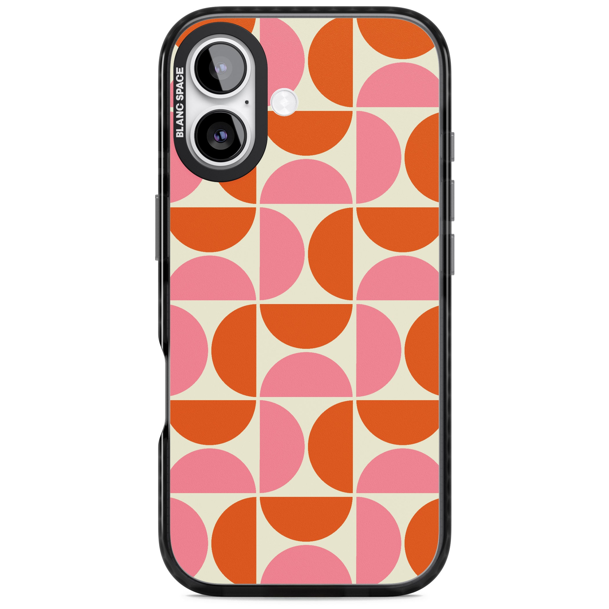 Retro Half Circle Pattern iPhone 17 Impact Black Phone Case