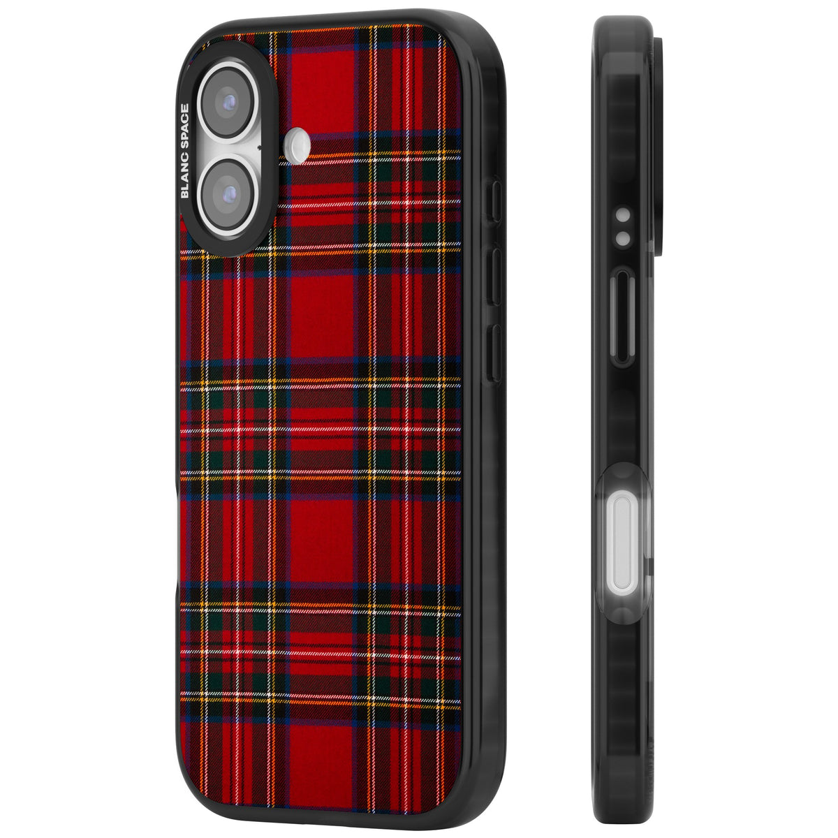Royal Stewart Tartan iPhone 16 / iPhone 16 Plus / iPhone 17 Impact Black Phone Case side