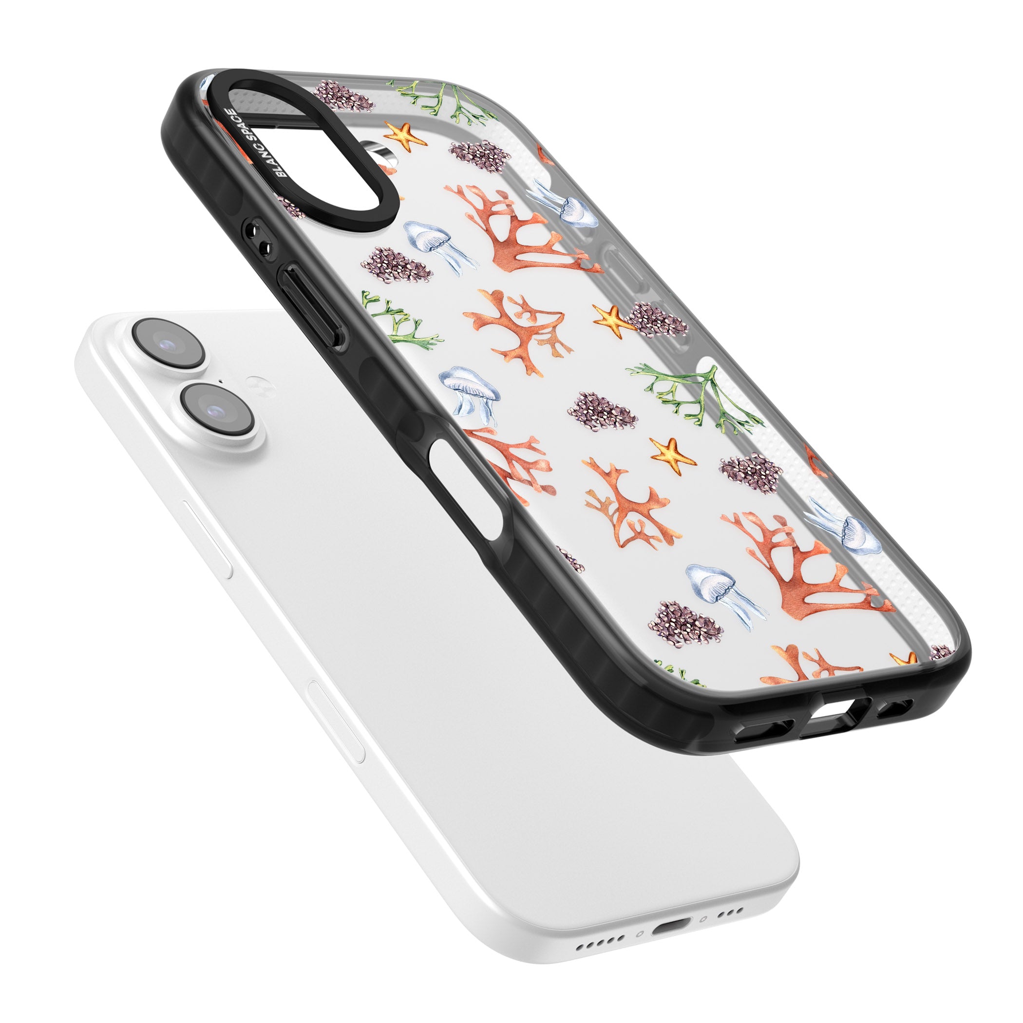 Coral & Jellyfish iPhone 17 Impact Black Phone Case Colours