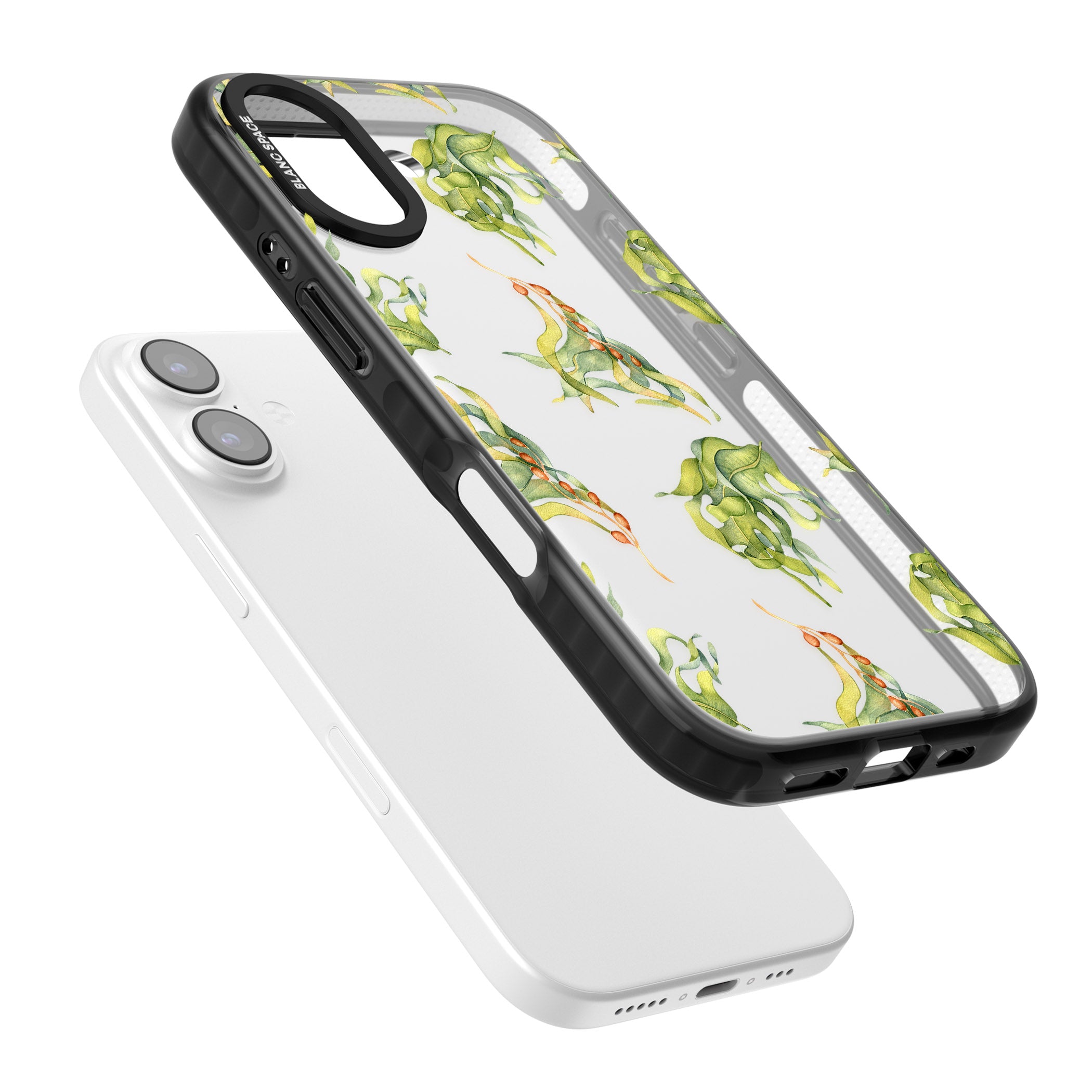Flowing Seaweed Watercolor iPhone 17 Impact Black Phone Case Colours