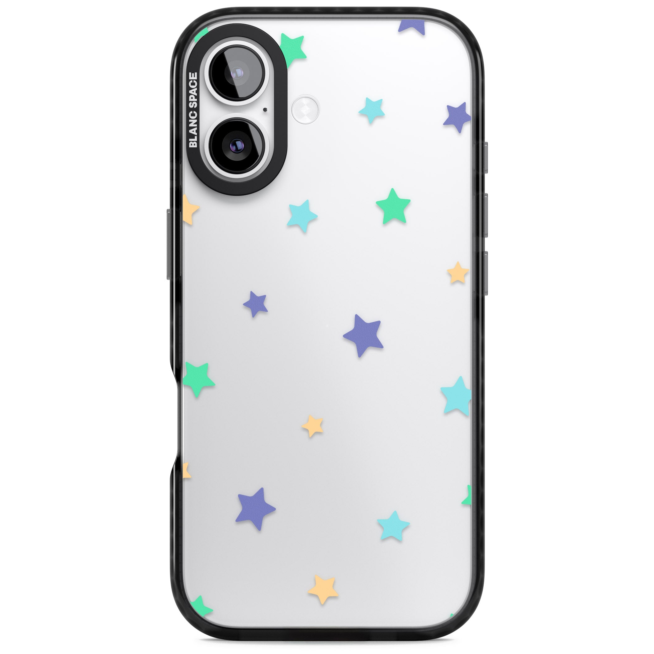 Pastel Star Pattern iPhone 17 Impact Black Phone Case