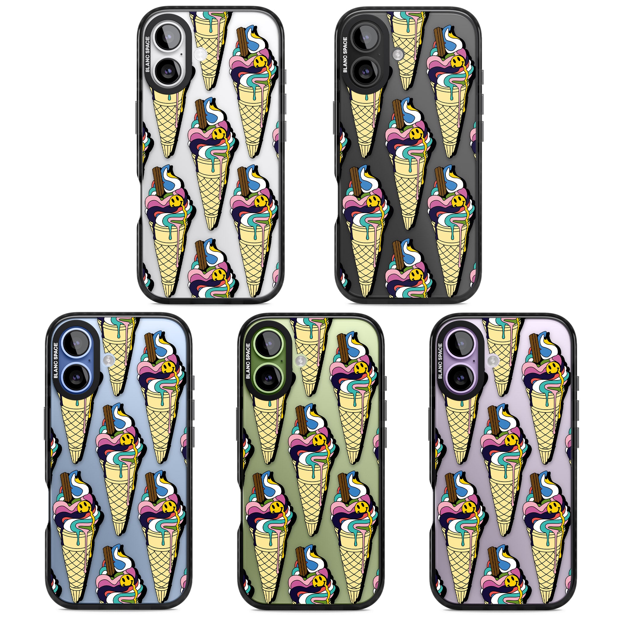 Trip & Drip Ice Cream iPhone 17 Impact Black Phone Case APT Impact Protection