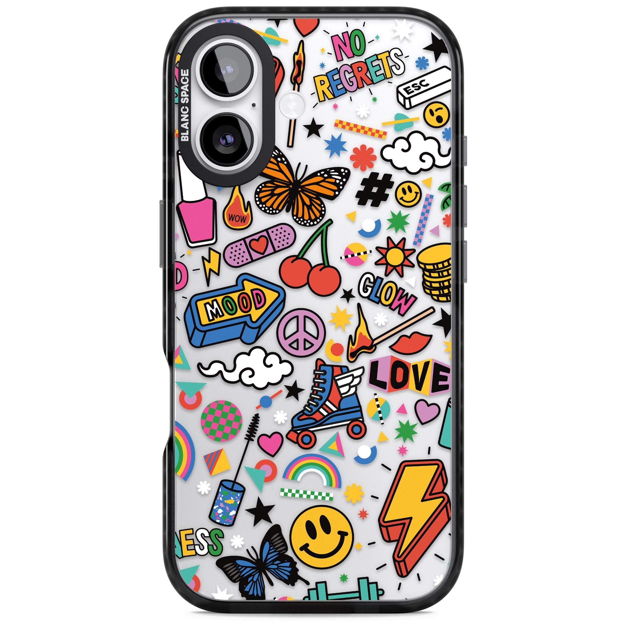 Electric Love iPhone 17 Impact Black Phone Case