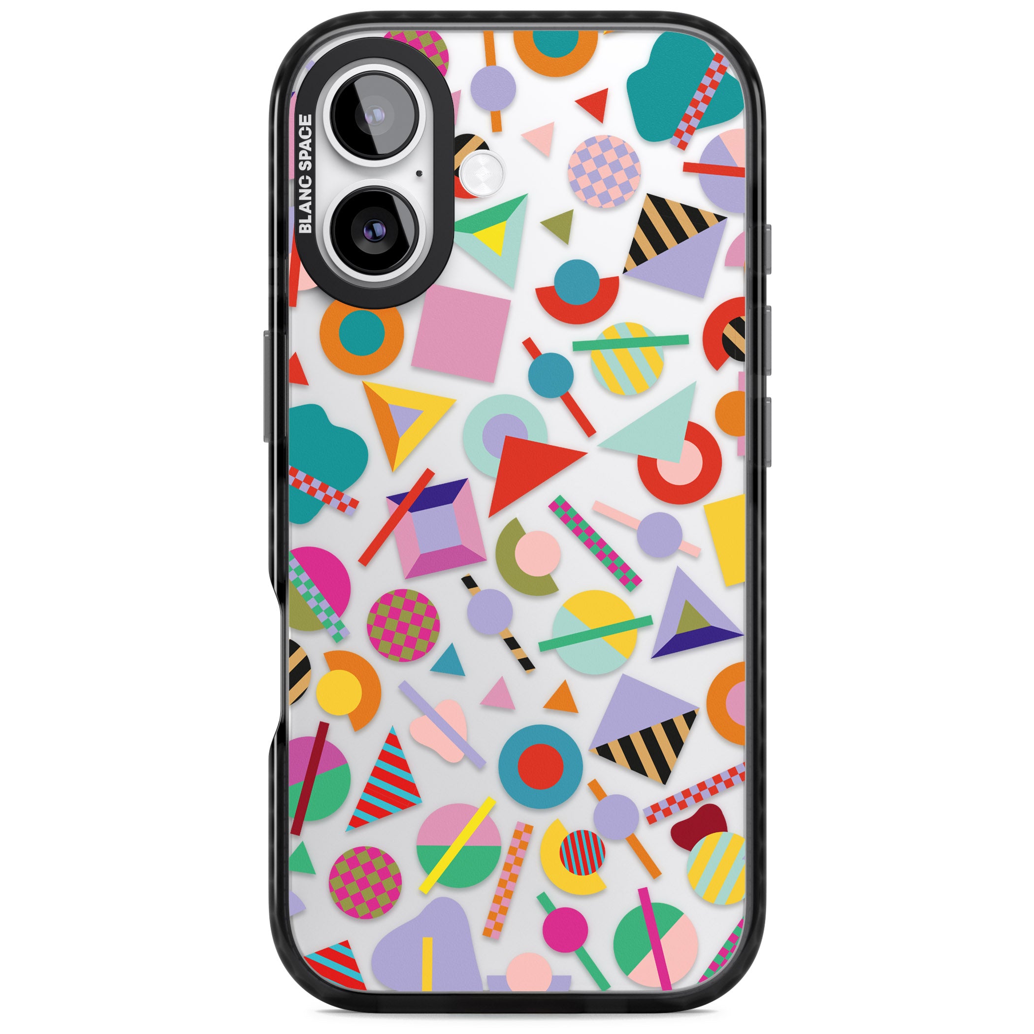 Retro Carnival Shapes iPhone 17 Impact Black Phone Case