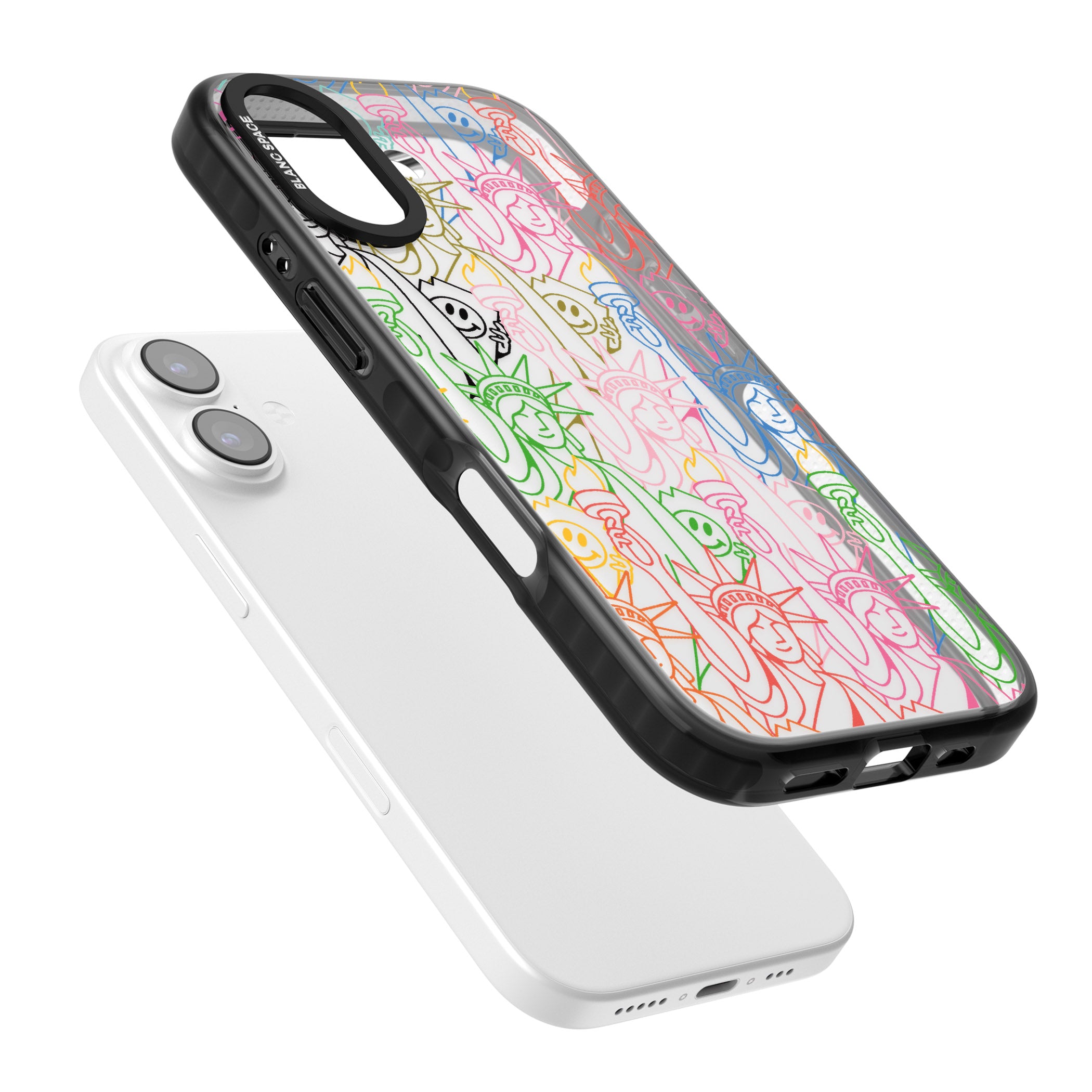 Multicolour Liberty Line Pattern iPhone 17 Impact Black Phone Case Colours