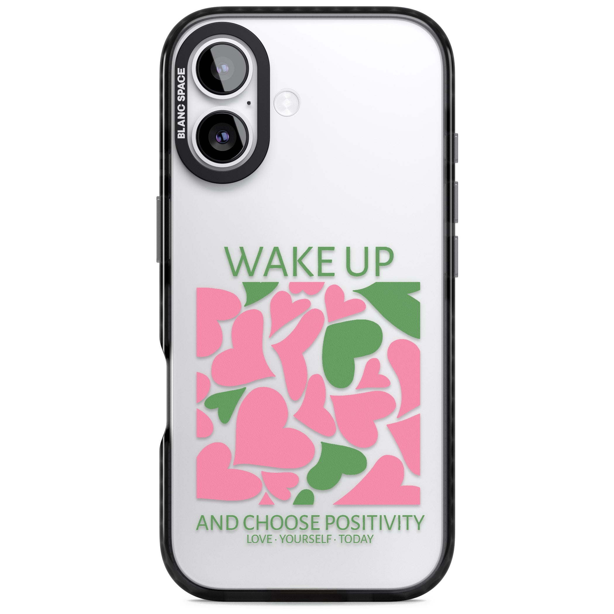 Wake Up And Choose Positivity iPhone 17 Impact Black Phone Case