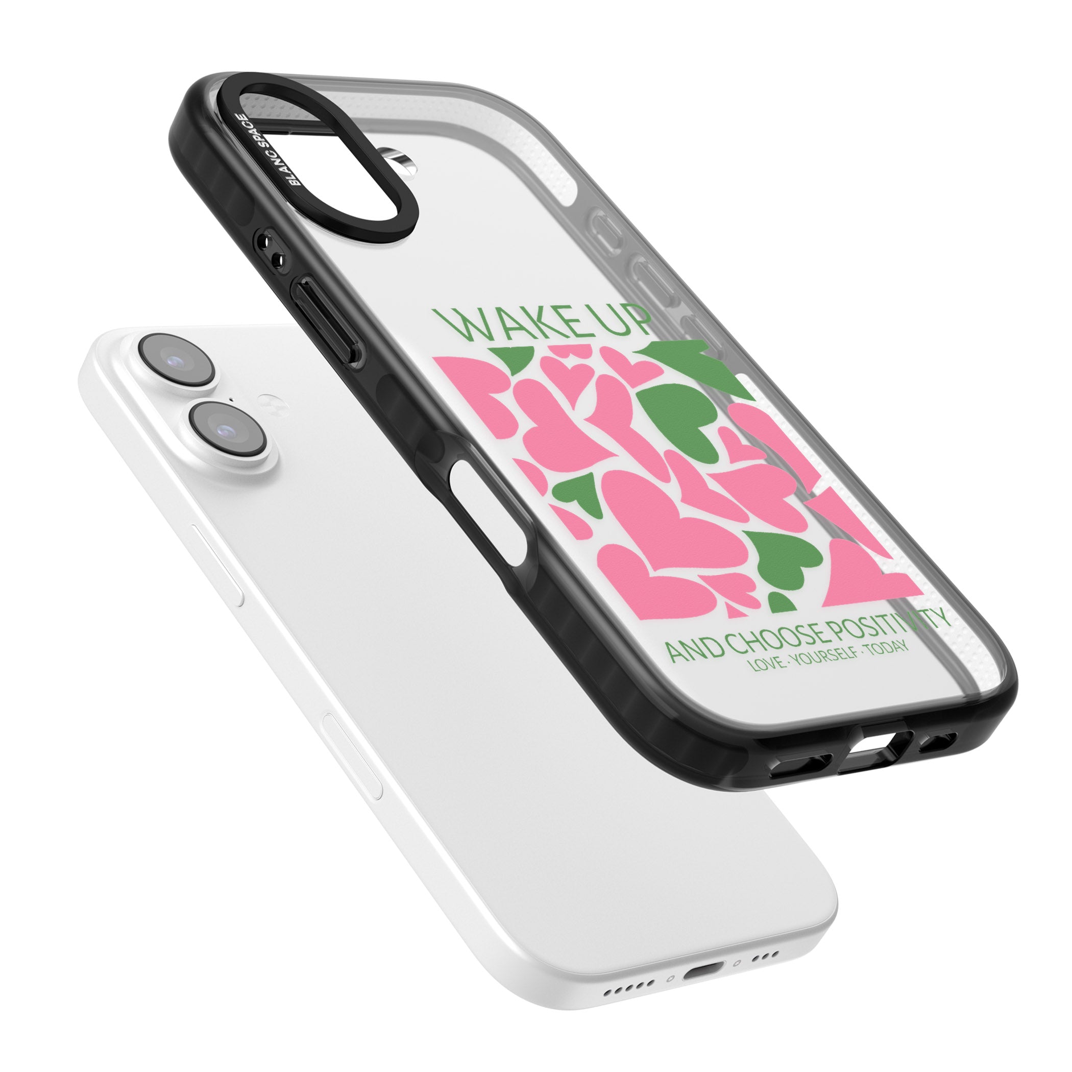 Wake Up And Choose Positivity iPhone 17 Impact Black Phone Case Colours