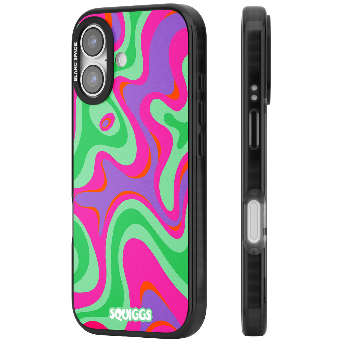 Plasma Lava iPhone 16 / iPhone 16 Plus / iPhone 17 Impact Black Phone Case side