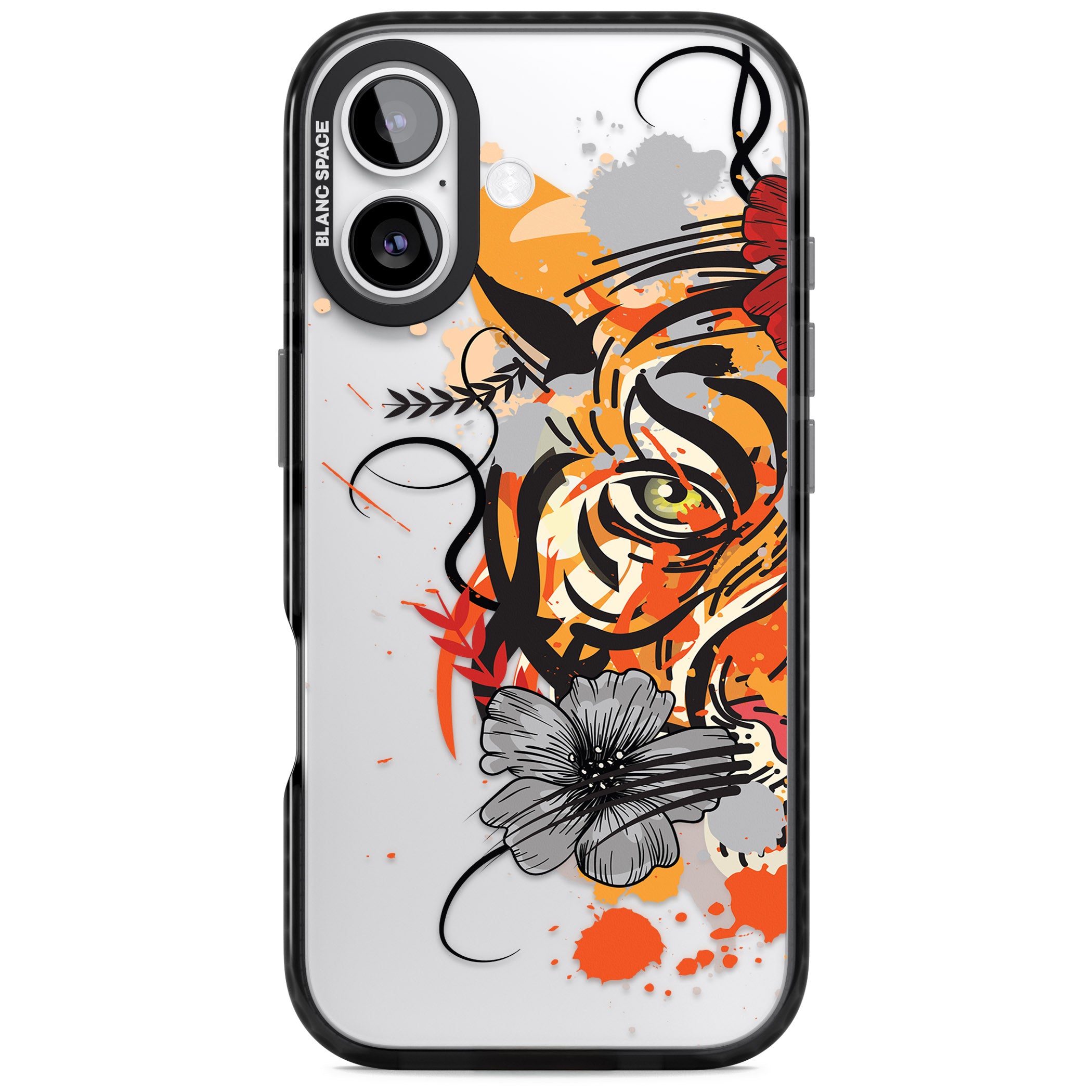 Sugar Skull Tiger iPhone 17 Impact Black Phone Case