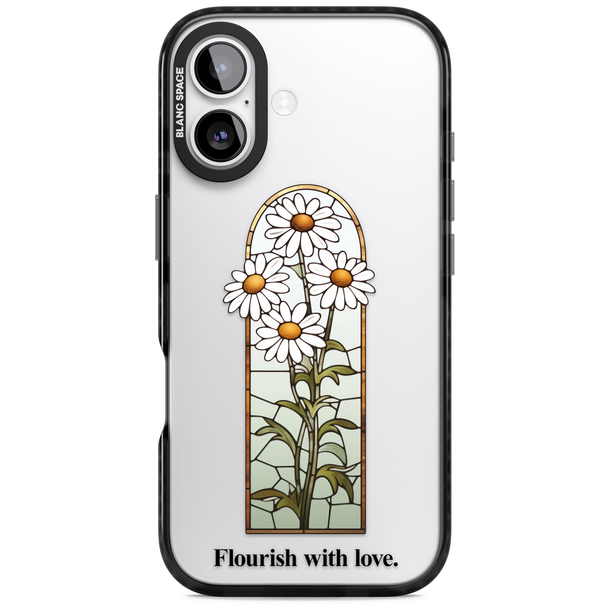 Flourish With Love iPhone 17 Impact Black Phone Case