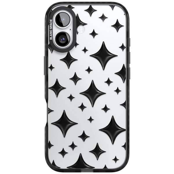 Black Puff Sparkle Pattern