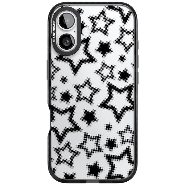 Black Halftone Stars (Clear)