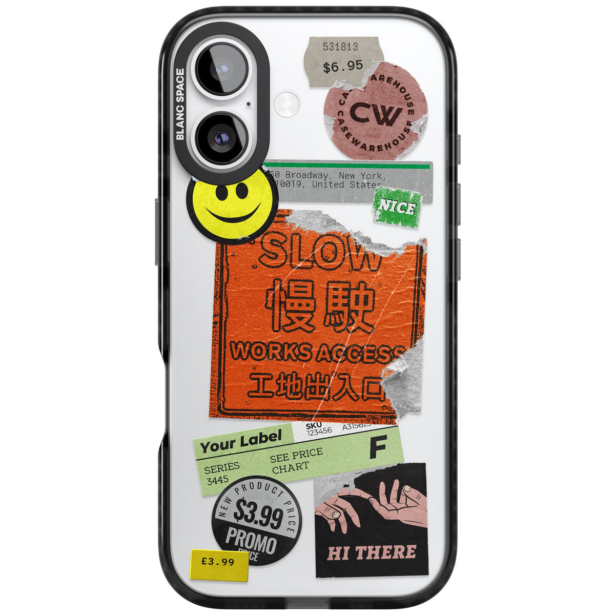 Slow Works iPhone 16 / iPhone 16 Plus / iPhone 17 Impact Black Phone Case front