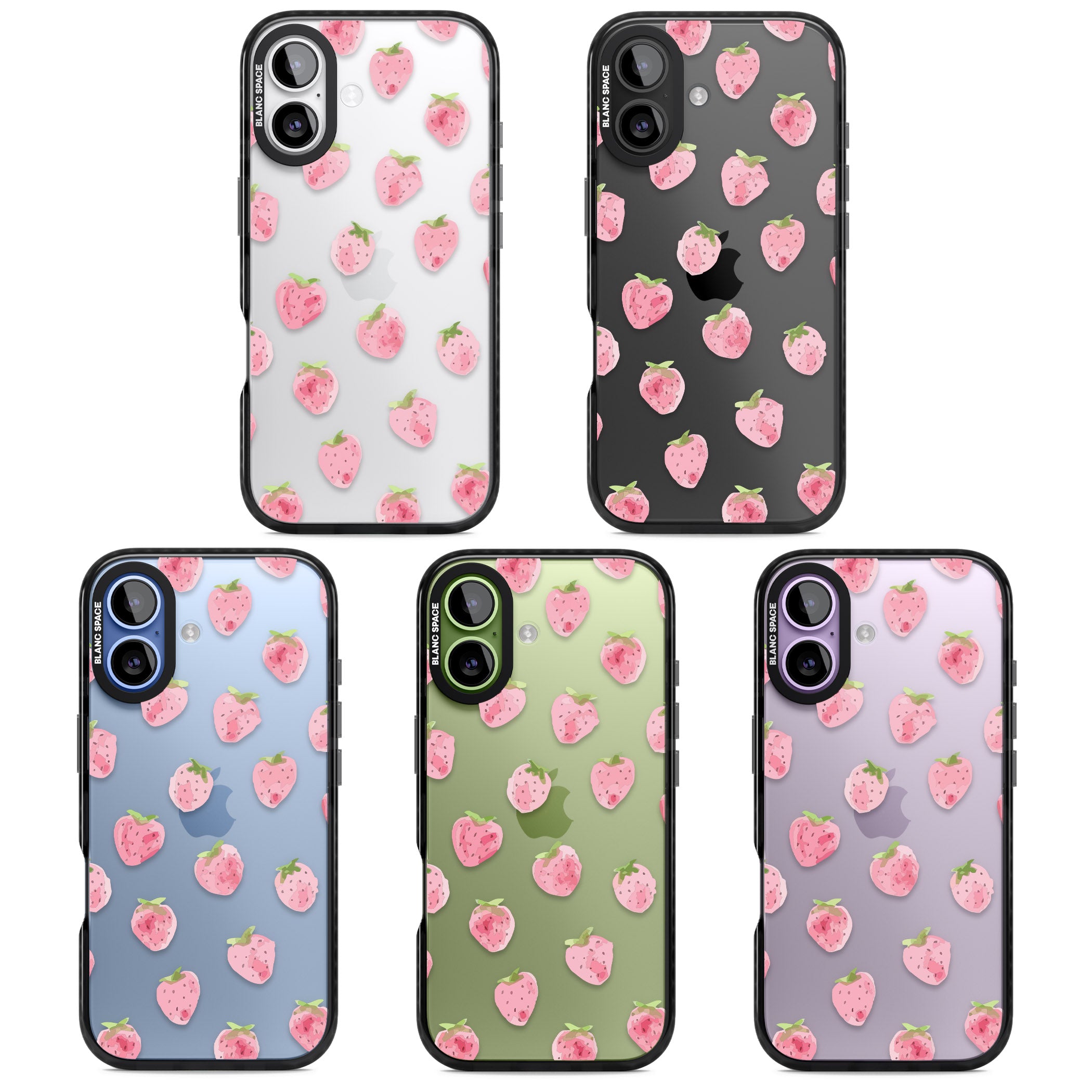 Classic Strawberry iPhone 17 Impact Black Phone Case APT Impact Protection