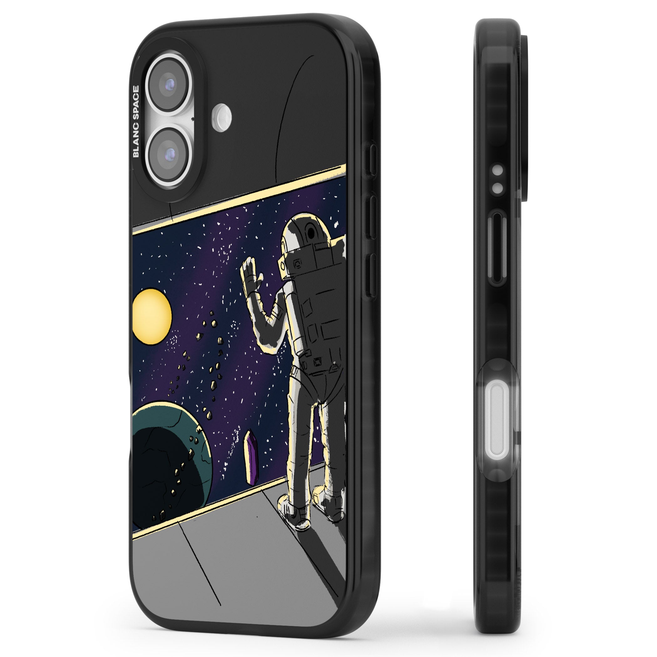 Home iPhone 17 Impact Black Phone Case Side Profile