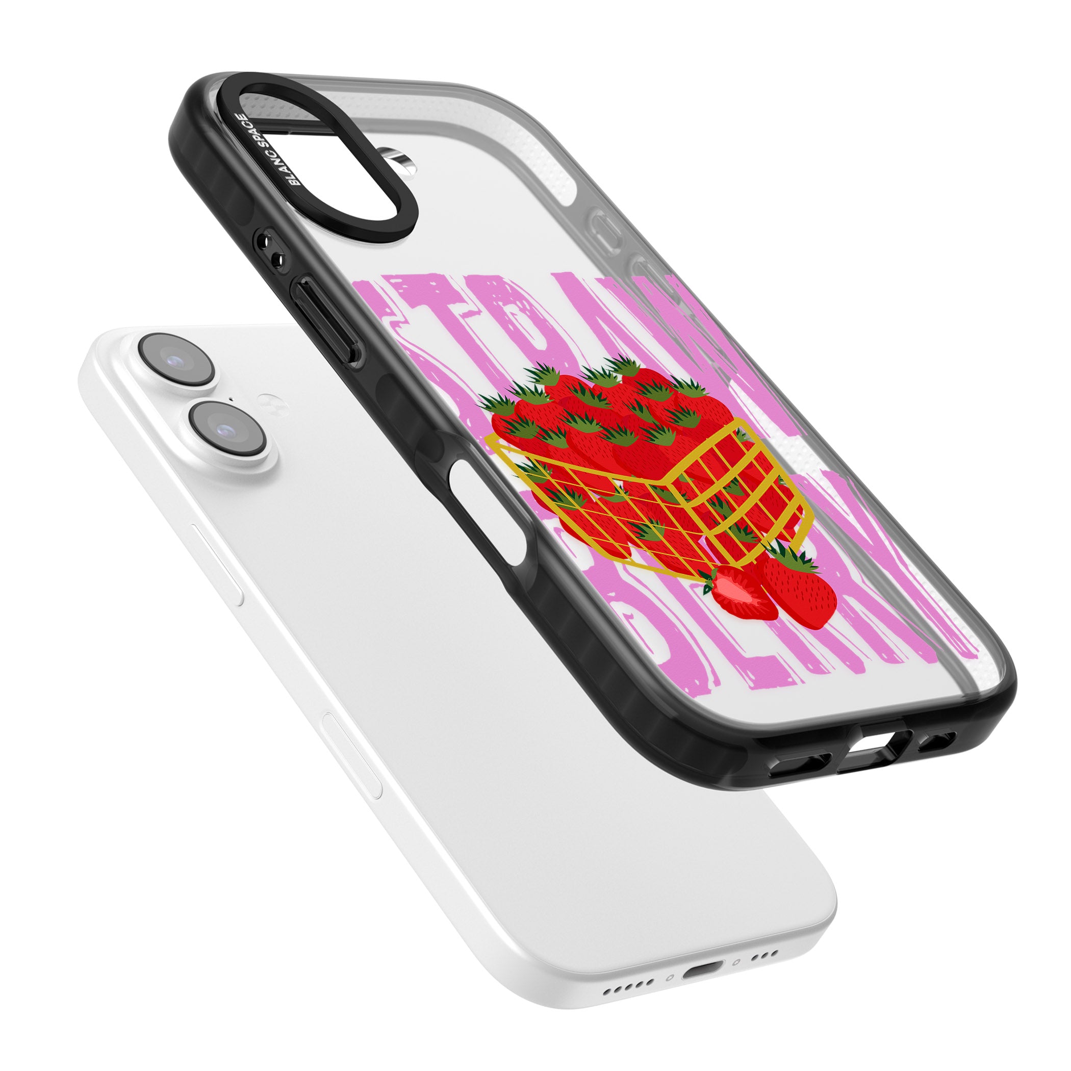 Strawberry Basket iPhone 17 Impact Black Phone Case Colours