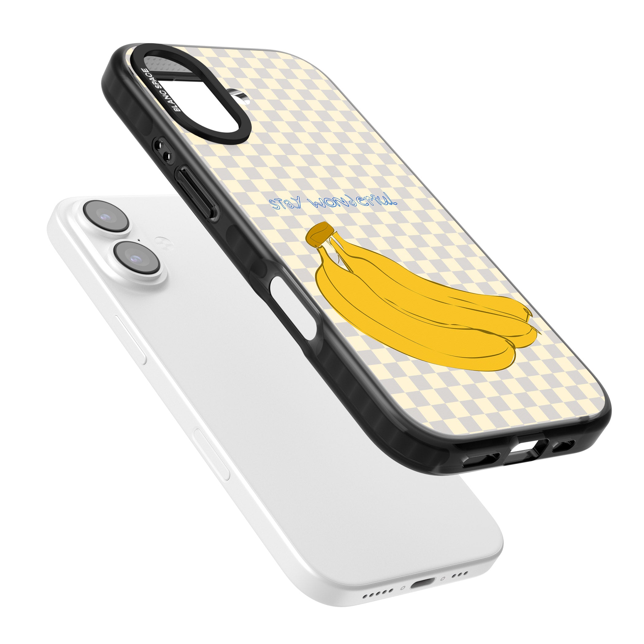 Stay Wonderful Banana iPhone 17 Impact Black Phone Case Colours