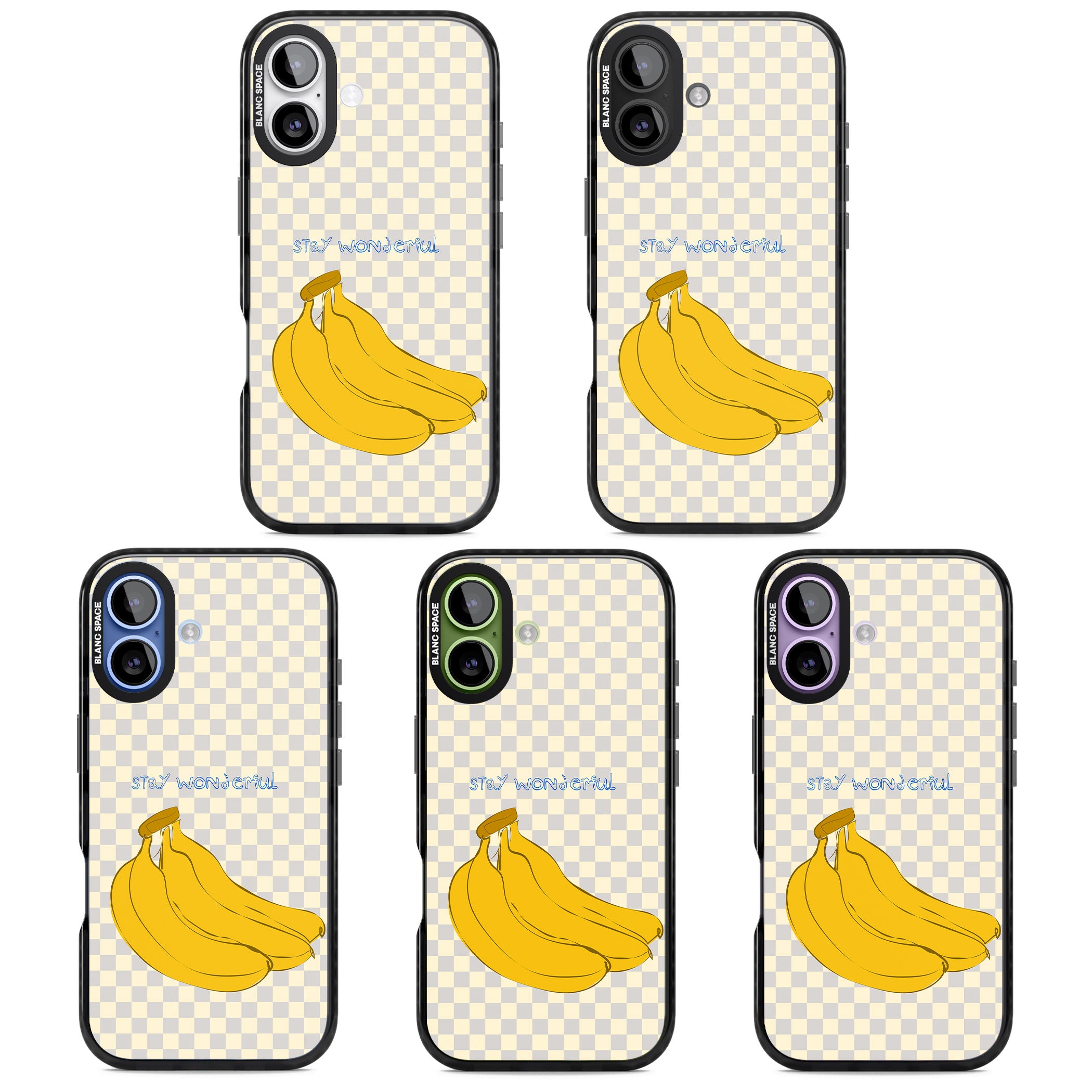 Stay Wonderful Banana iPhone 17 Impact Black Phone Case APT Impact Protection