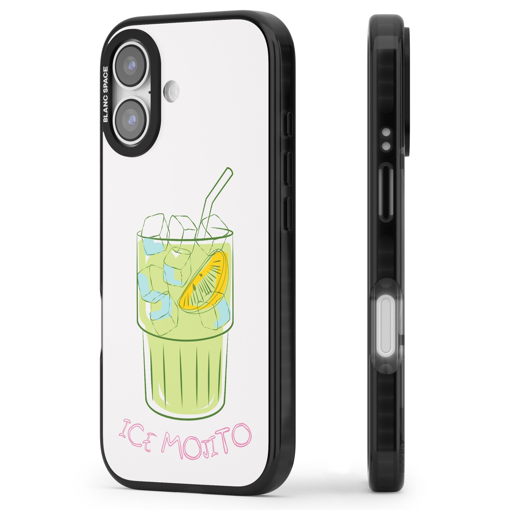 Ice Mojito iPhone 17 Impact Black Phone Case Side Profile