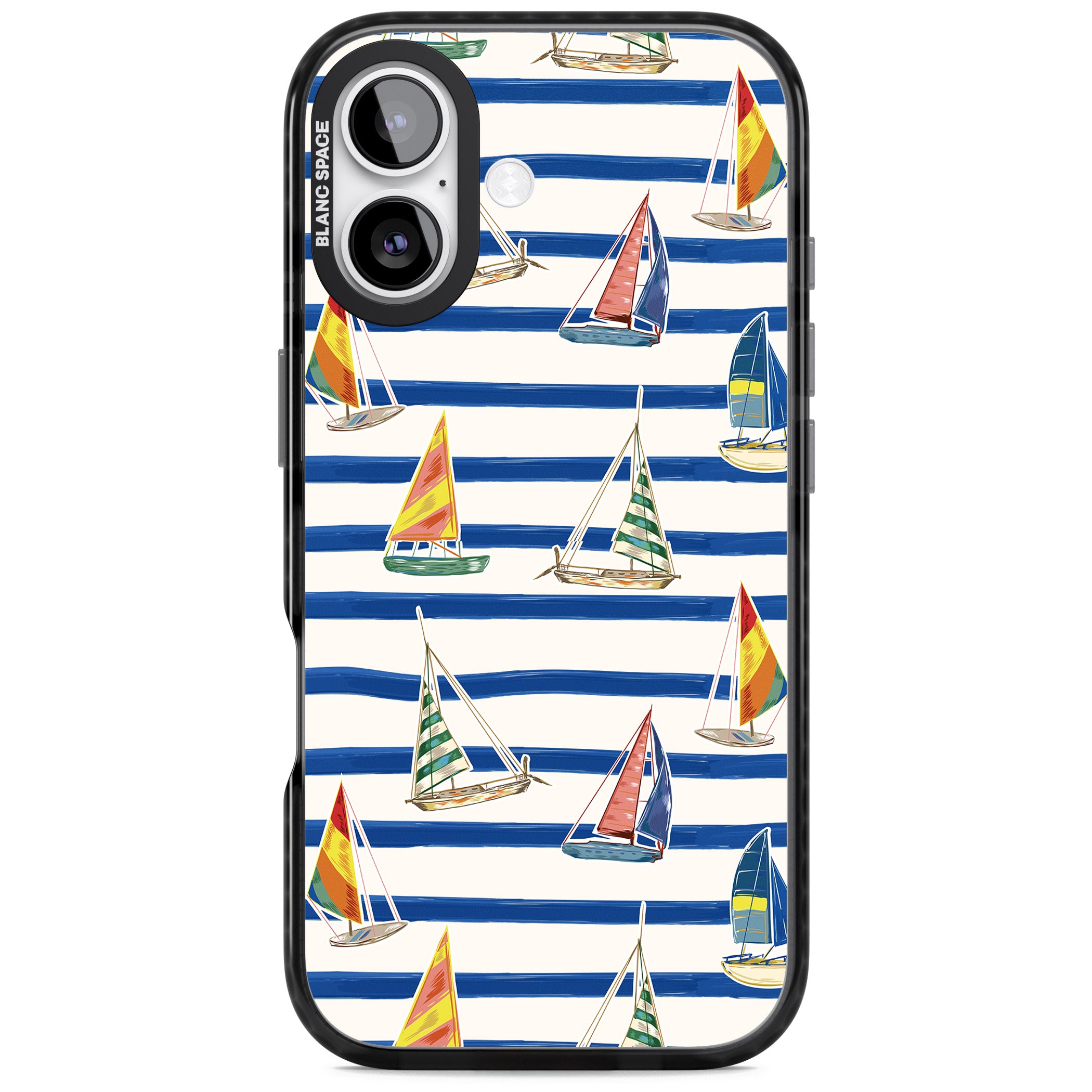Coastal Sailboats iPhone 17 Impact Black Phone Case