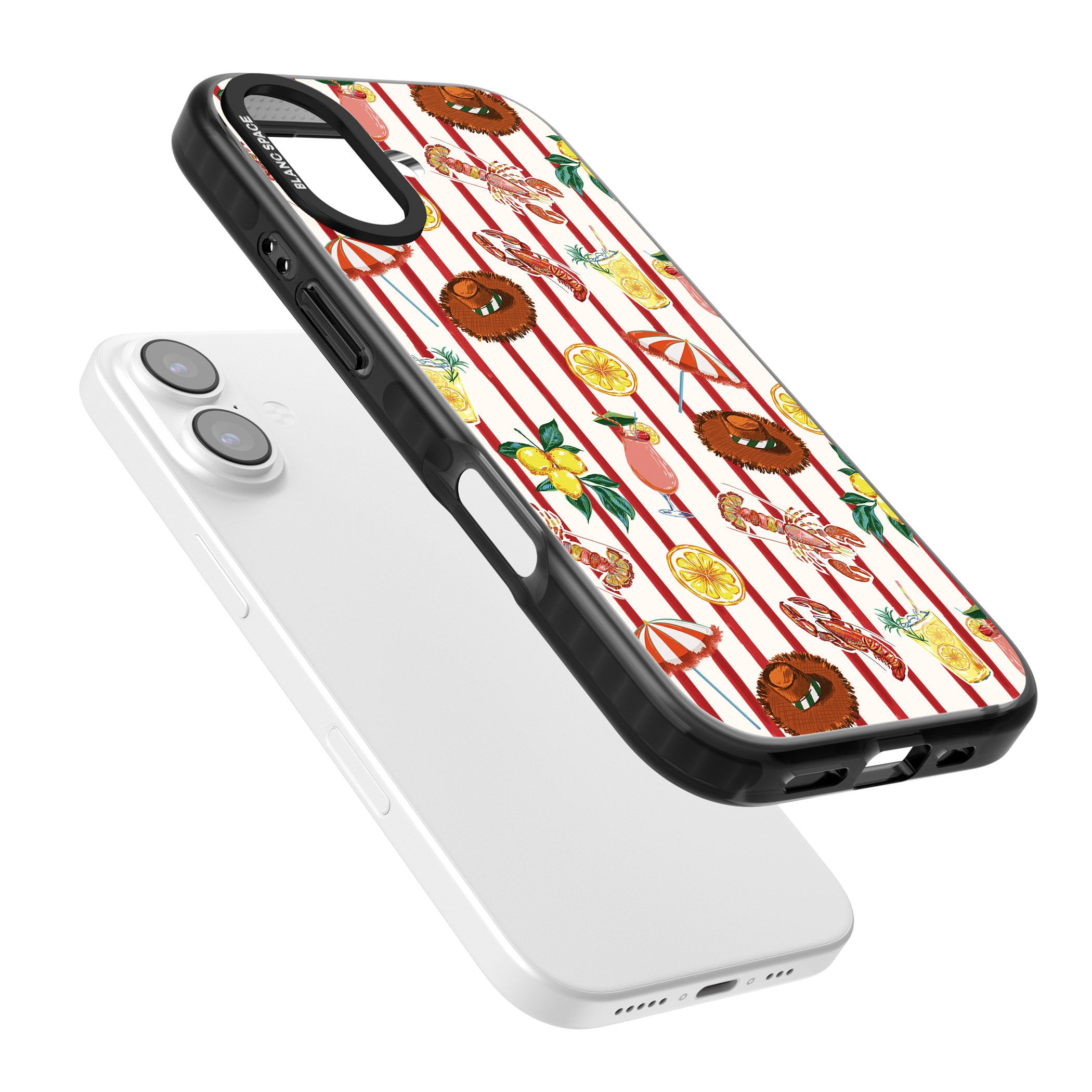 Italian Beach Pattern iPhone 17 Impact Black Phone Case Colours