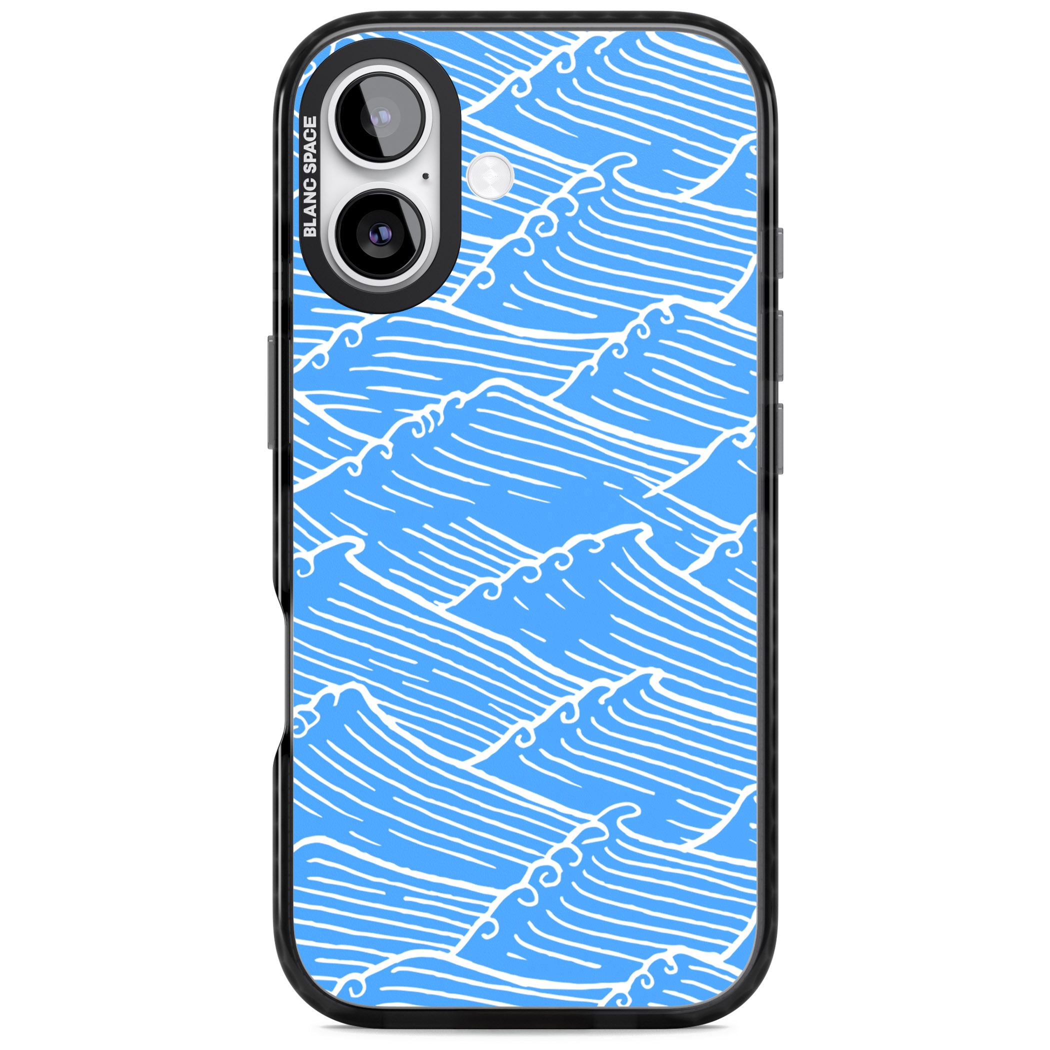 Waves Pattern iPhone 17 Impact Black Phone Case