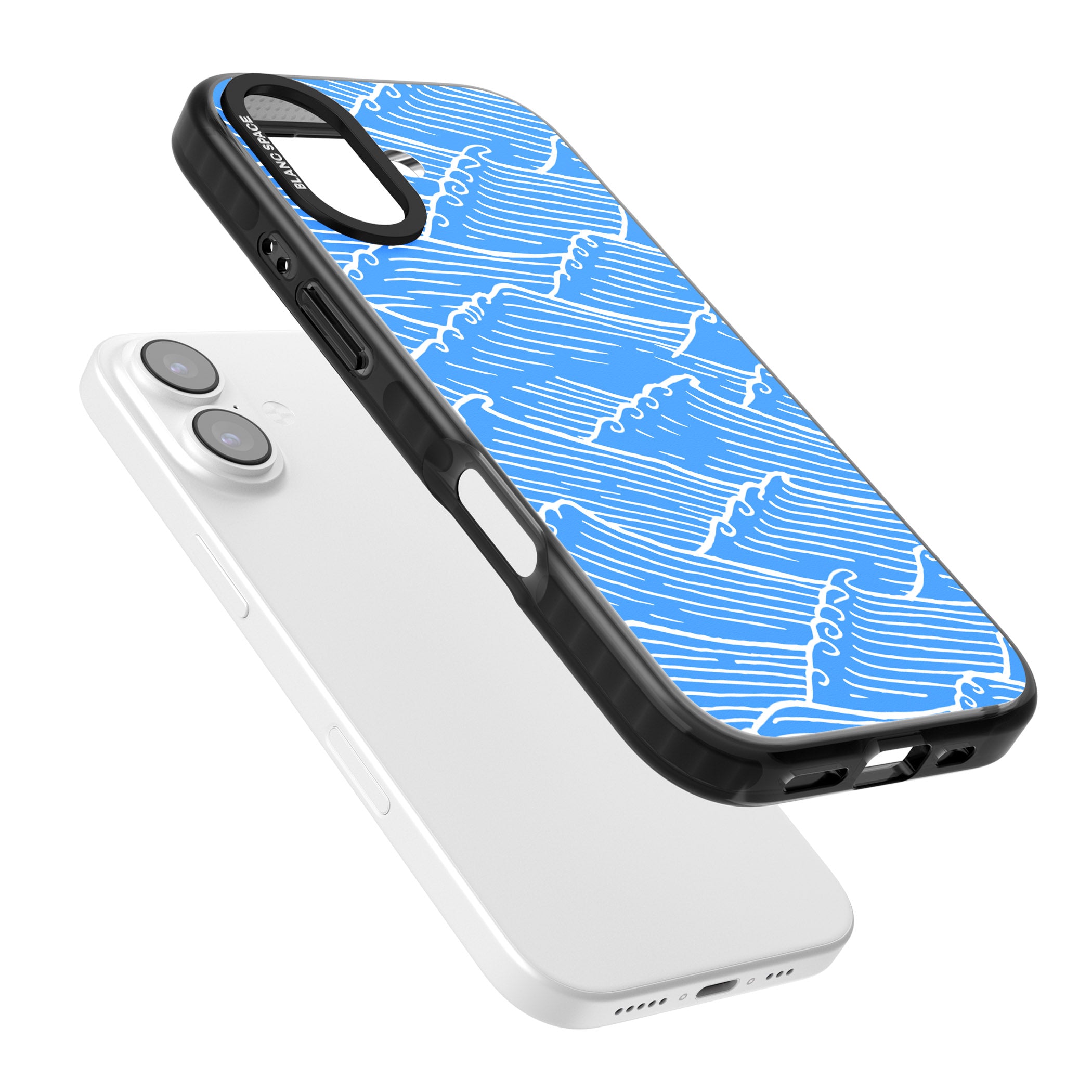 Waves Pattern iPhone 17 Impact Black Phone Case Colours