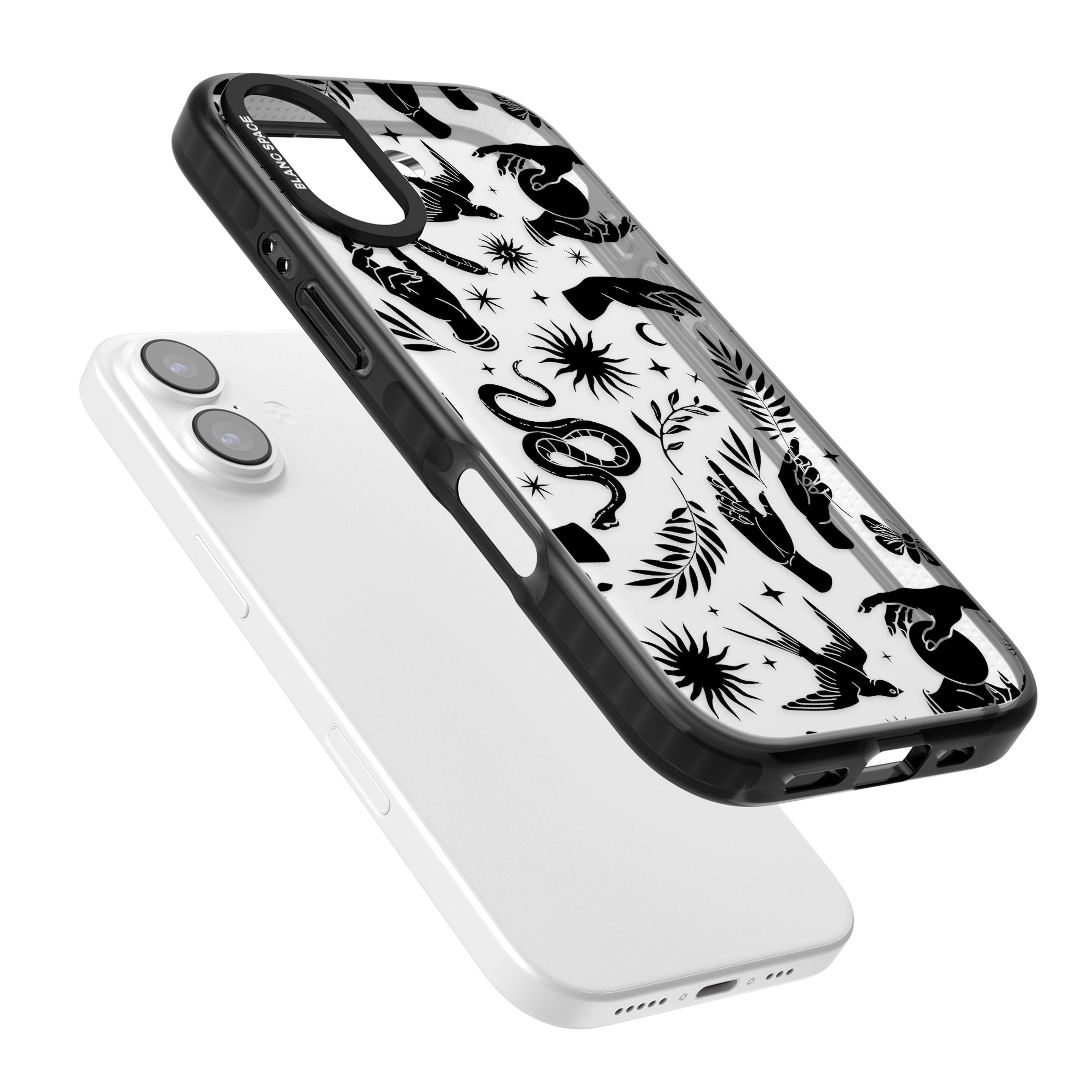 Celestial Pattern (Black) iPhone 17 Impact Black Phone Case Colours