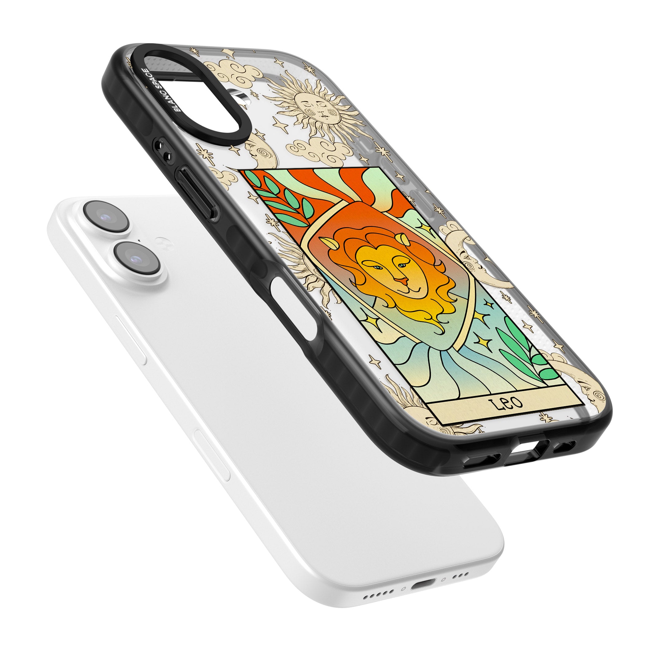 Celestial Zodiac Leo iPhone 17 Impact Black Phone Case Colours