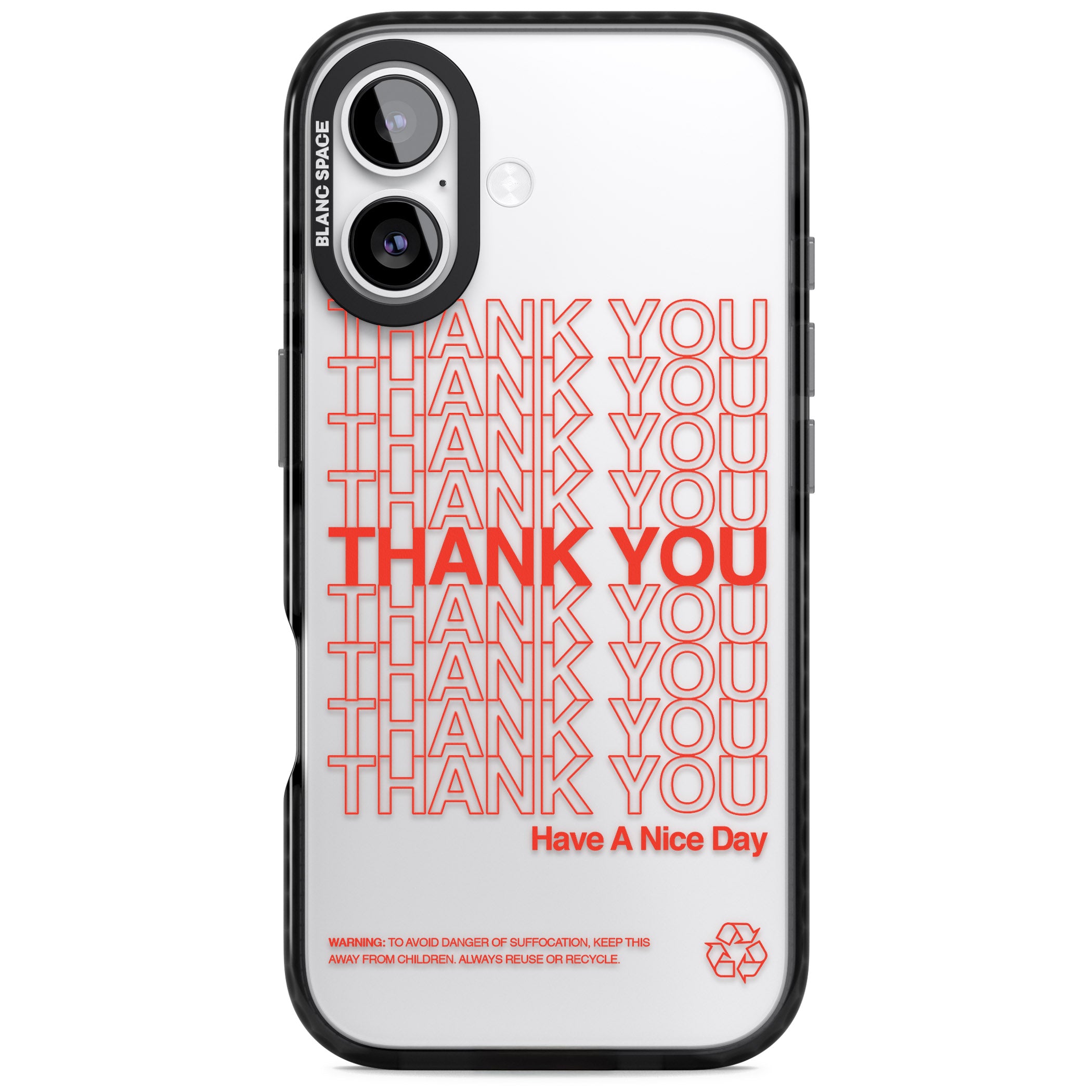 Thank You Have A Nice Day iPhone 17 Impact Black Phone Case