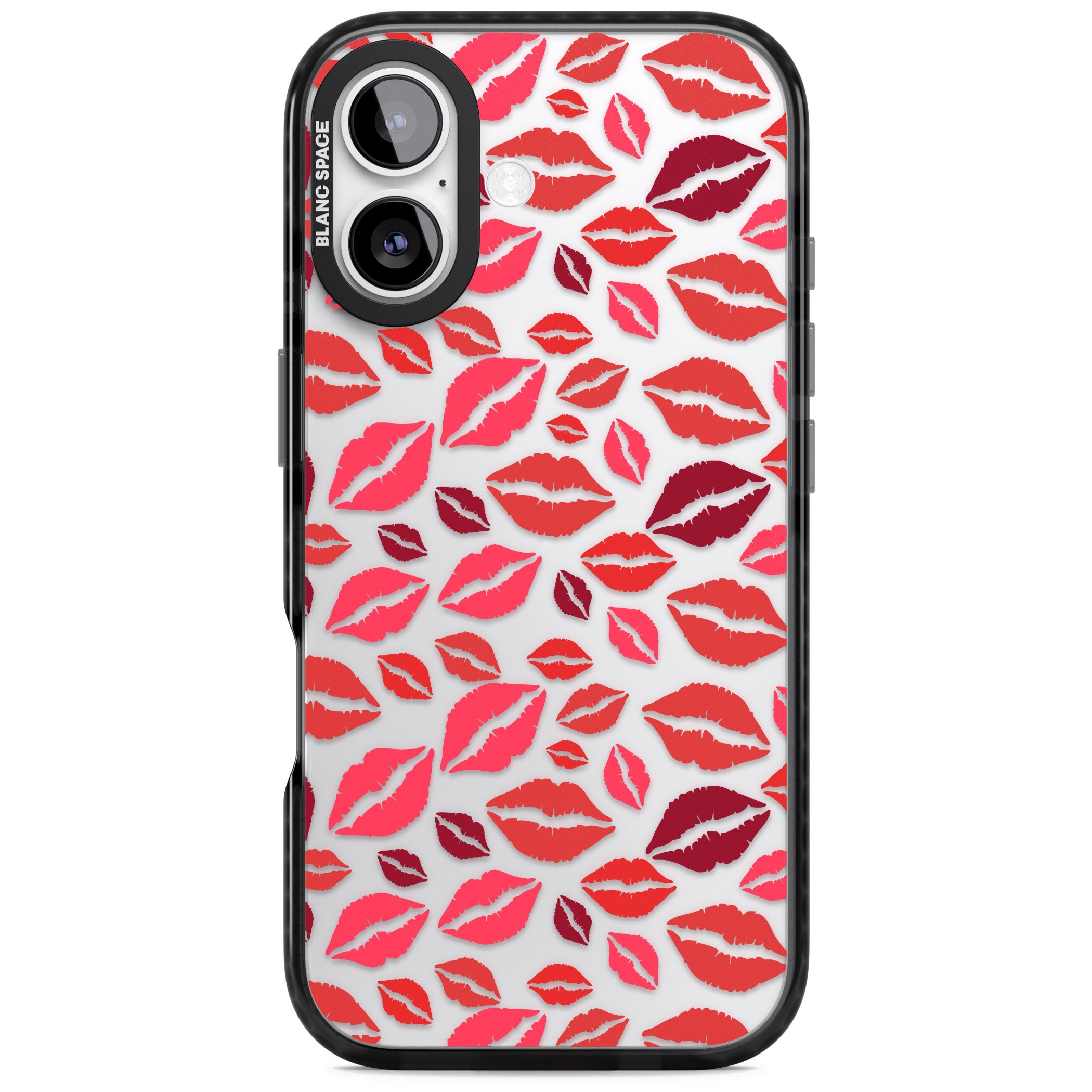 Lips Pattern iPhone 17 Impact Black Phone Case
