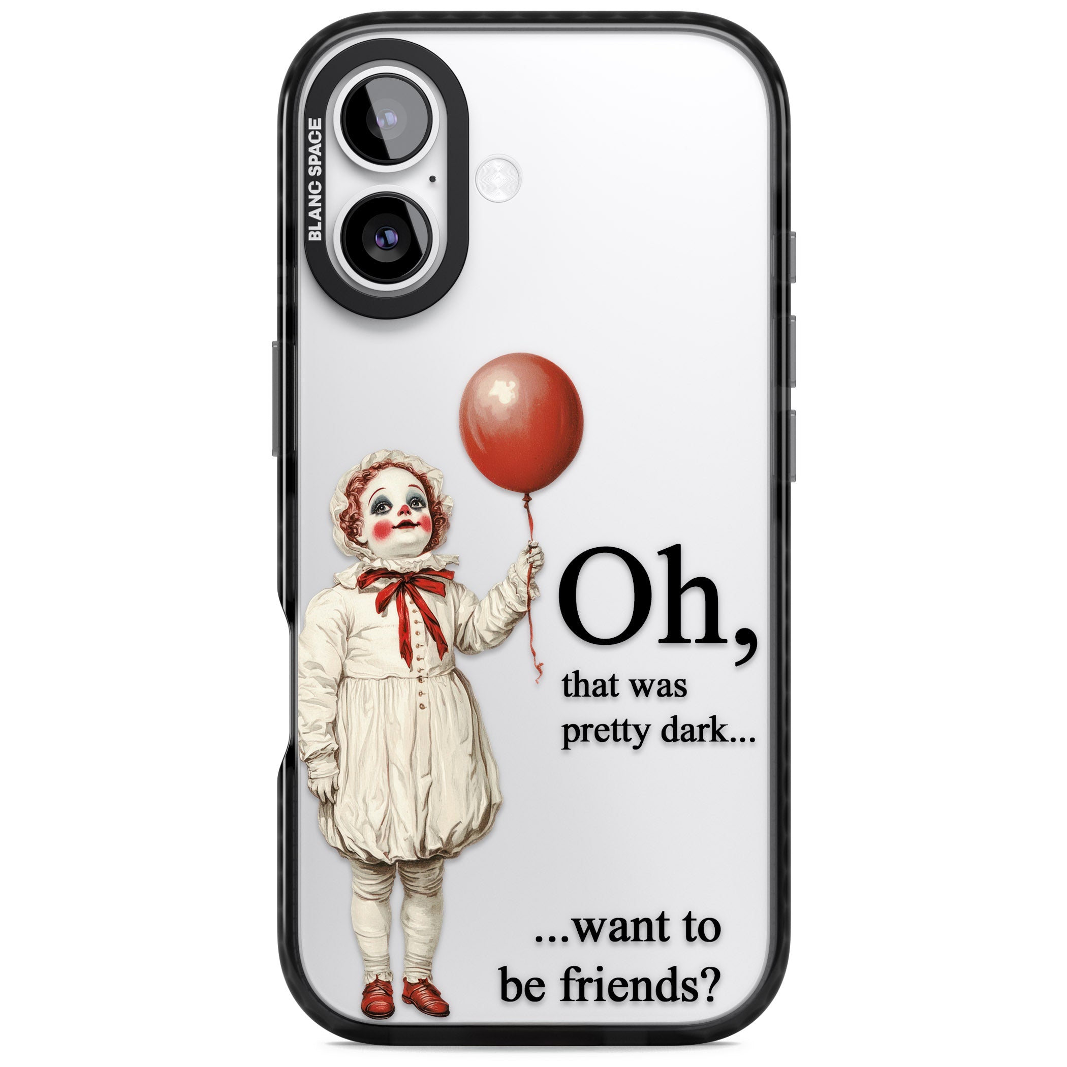 Want To Be Friends? iPhone 17 Impact Black Phone Case