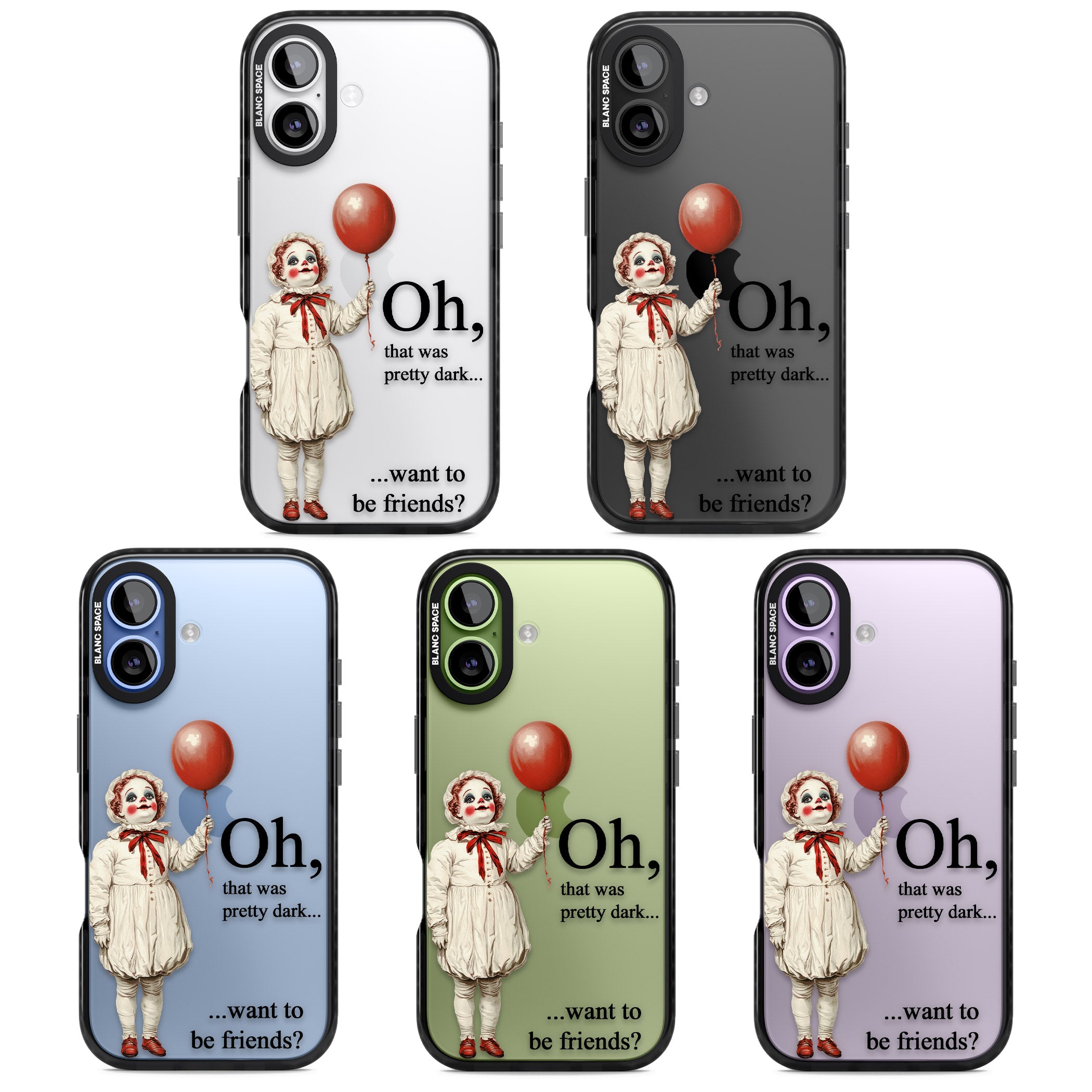 Want To Be Friends? iPhone 17 Impact Black Phone Case APT Impact Protection