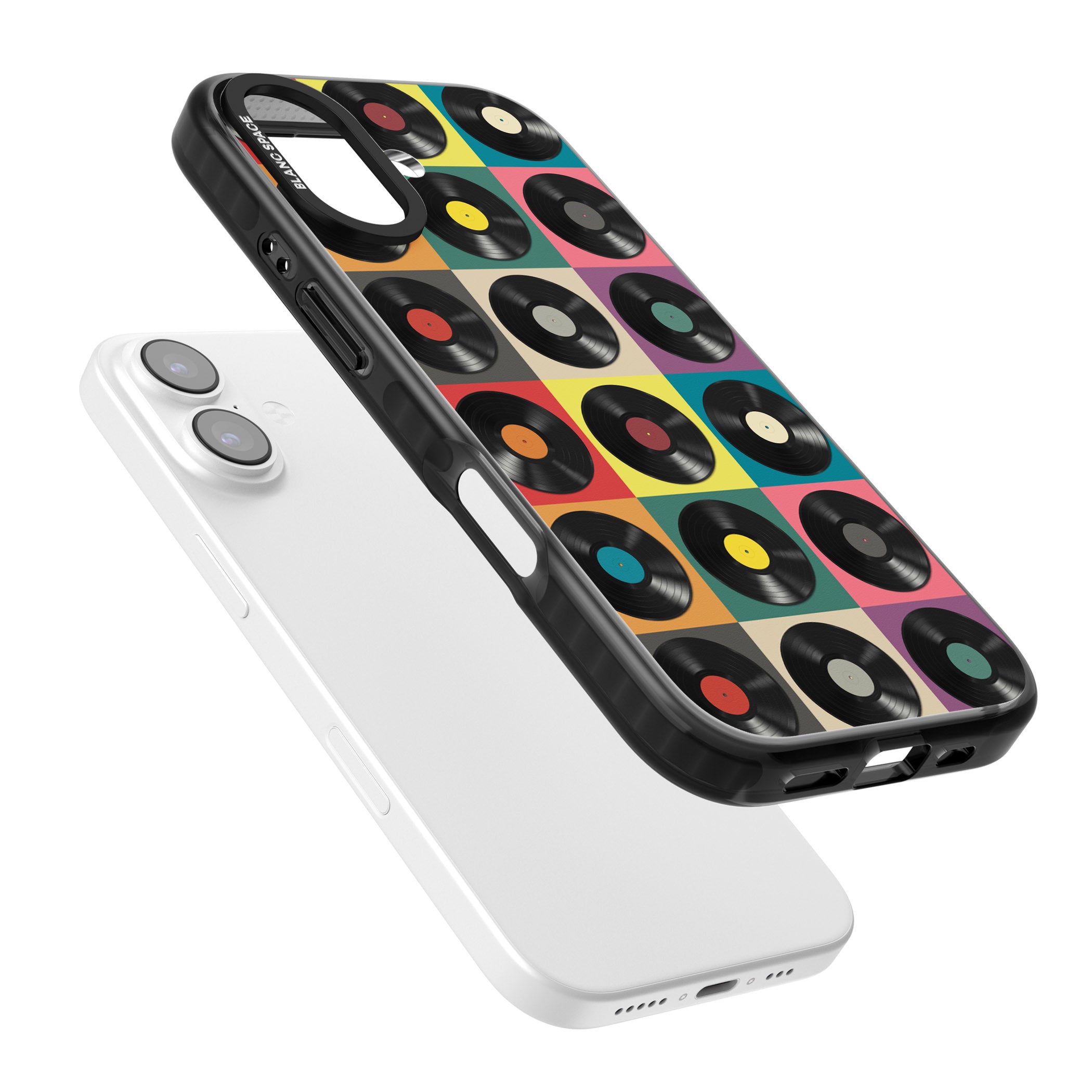 Vinyl Record Pattern iPhone 17 Impact Black Phone Case Colours