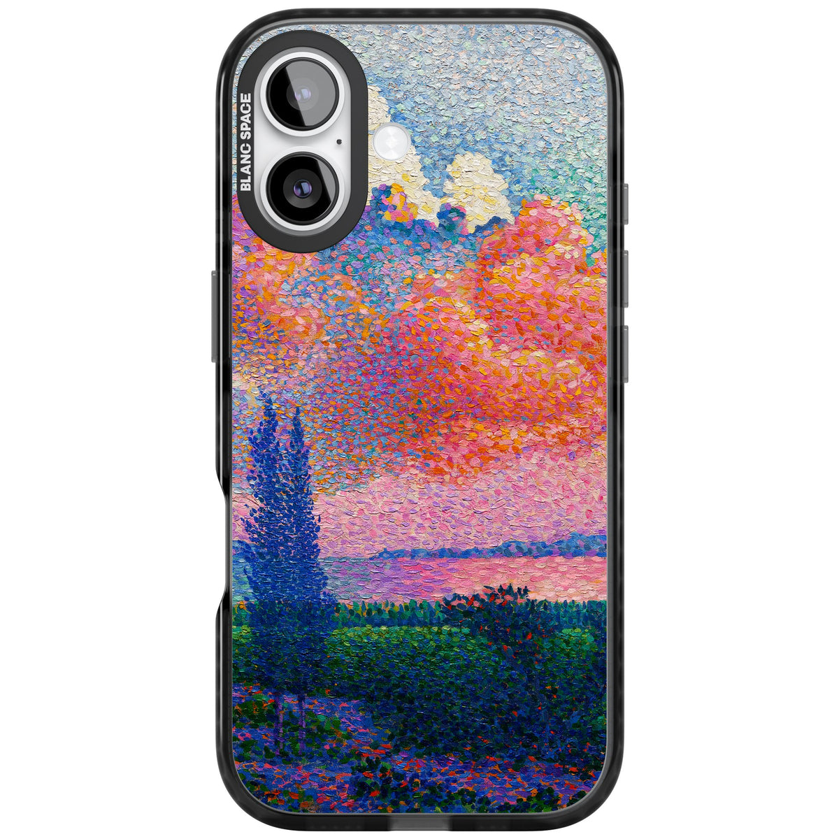 The Pink Cloud iPhone 16 / iPhone 16 Plus / iPhone 17 Impact Black Phone Case front