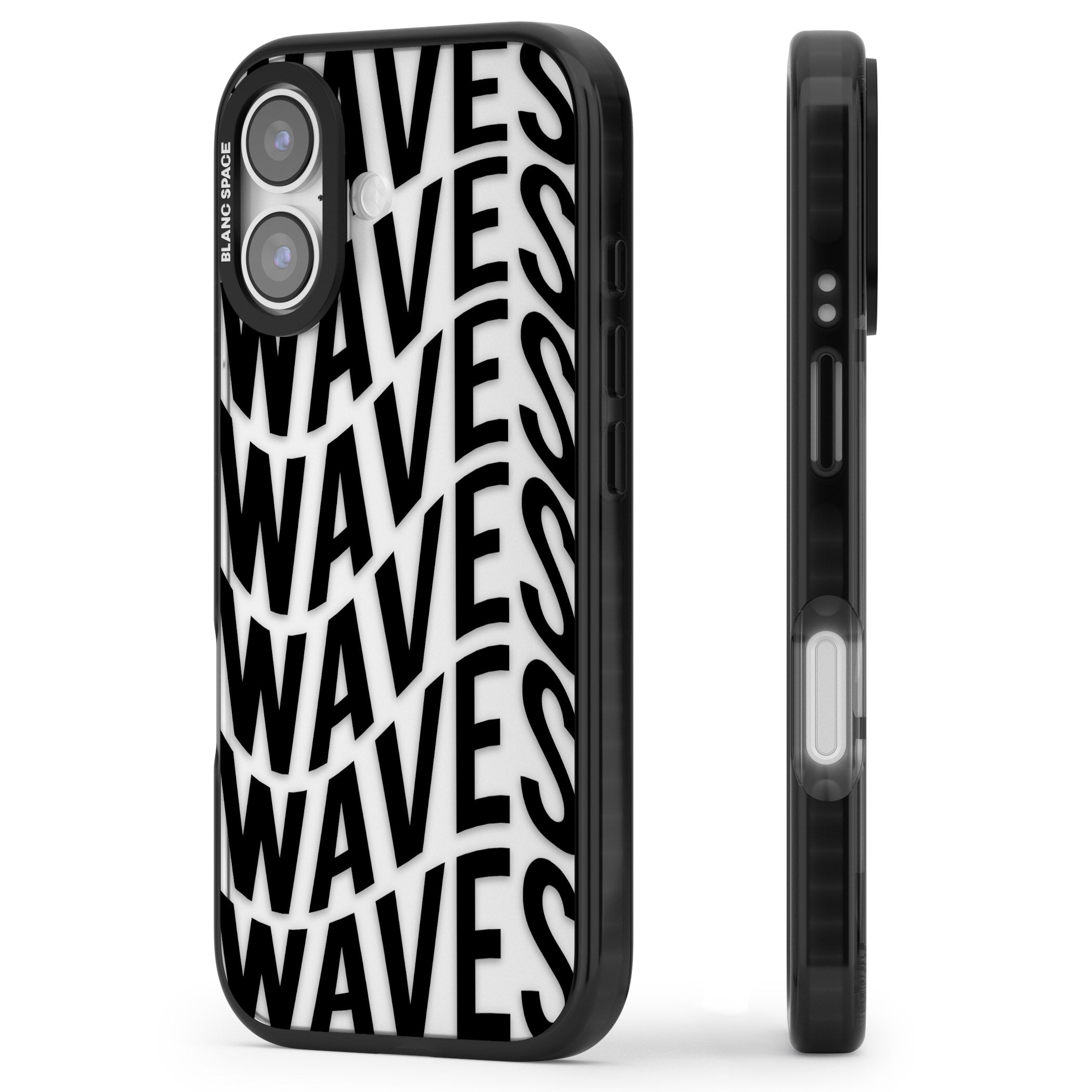 Waves iPhone 17 Impact Black Phone Case Side Profile