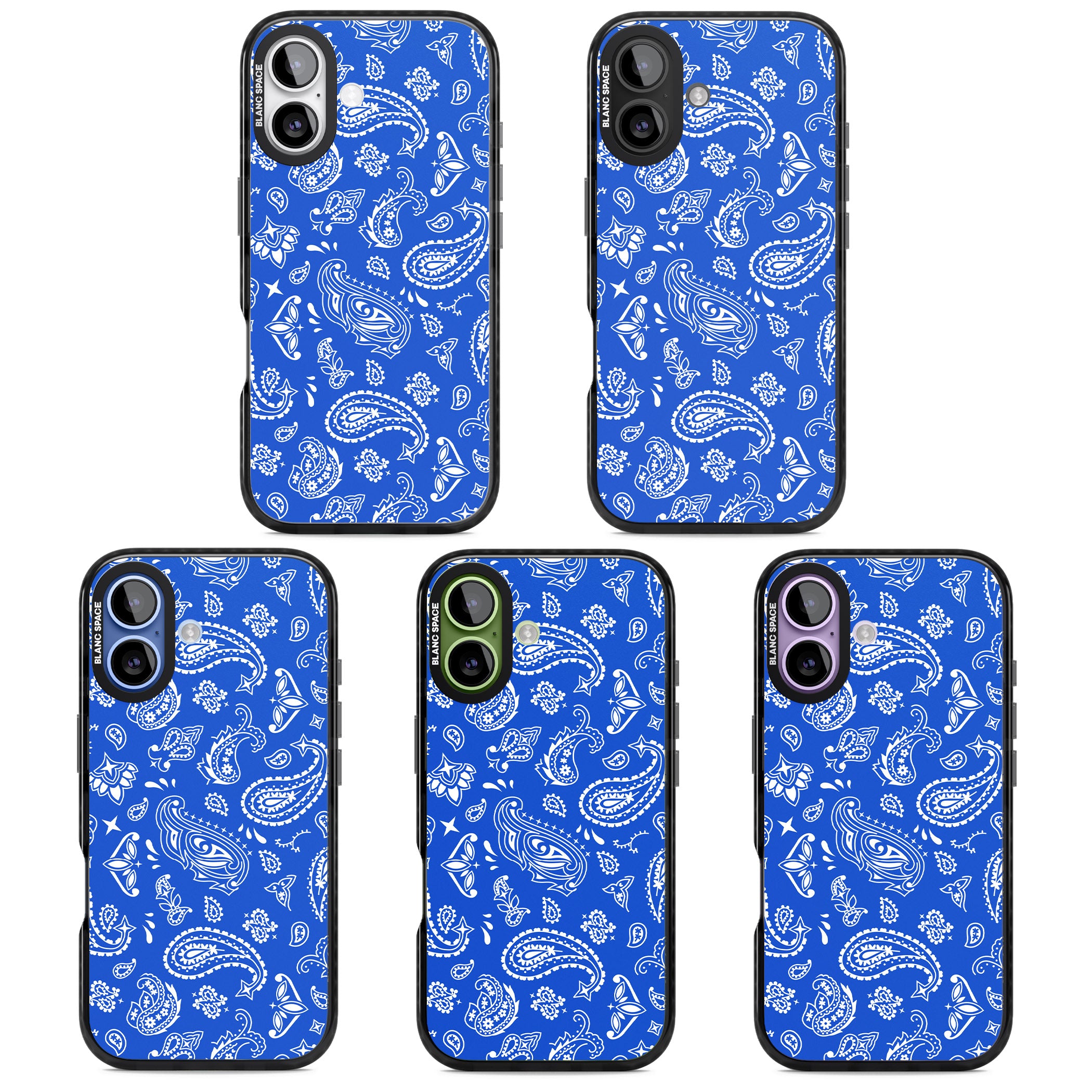 Blue Bandana iPhone 17 Impact Black Phone Case APT Impact Protection