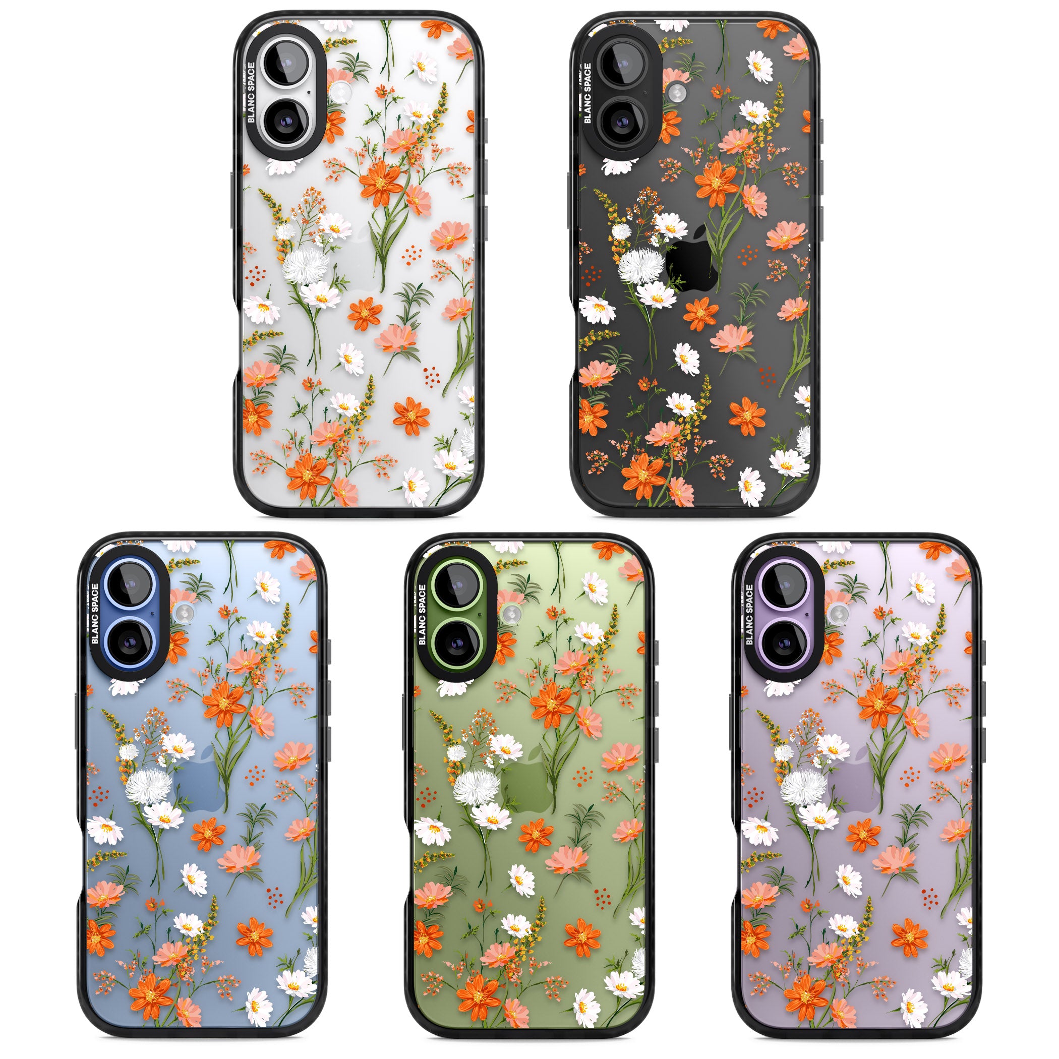 Sunset Wildflowers iPhone 17 Impact Black Phone Case APT Impact Protection