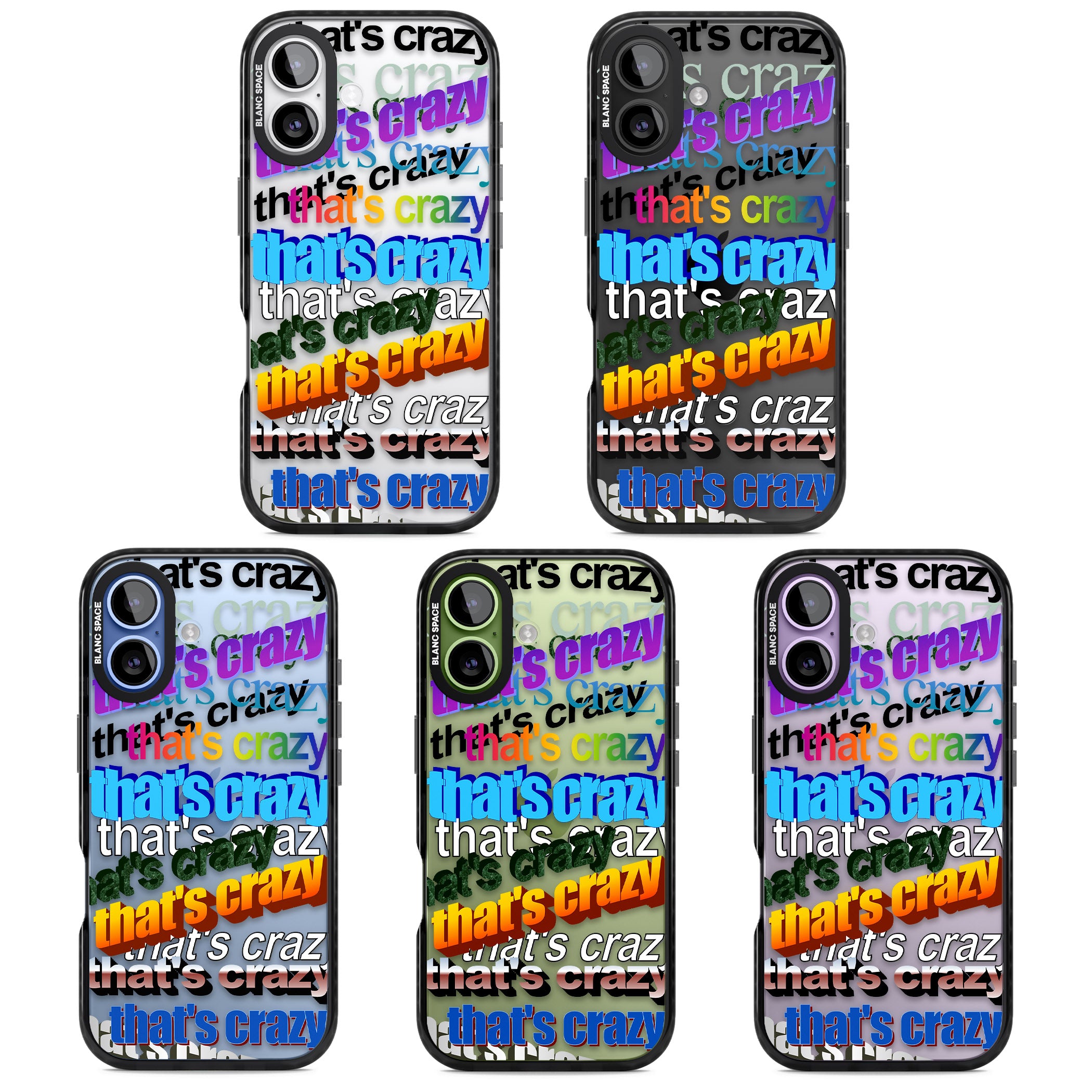 That'S Crazy Typography iPhone 17 Impact Black Phone Case APT Impact Protection