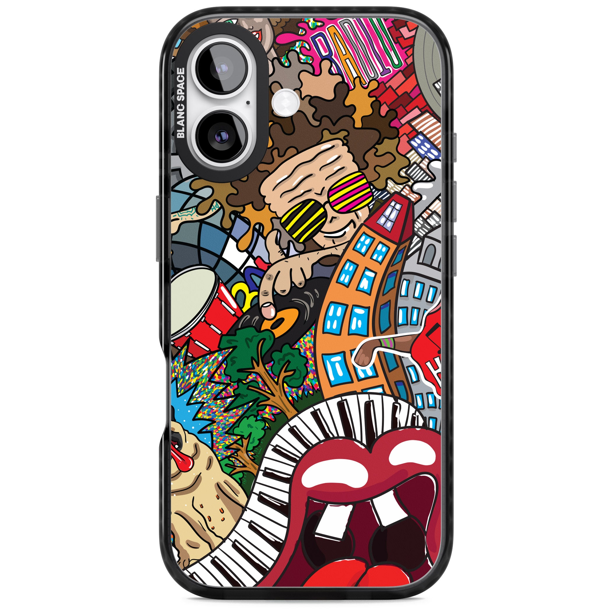 Funky Music City iPhone 17 Impact Black Phone Case