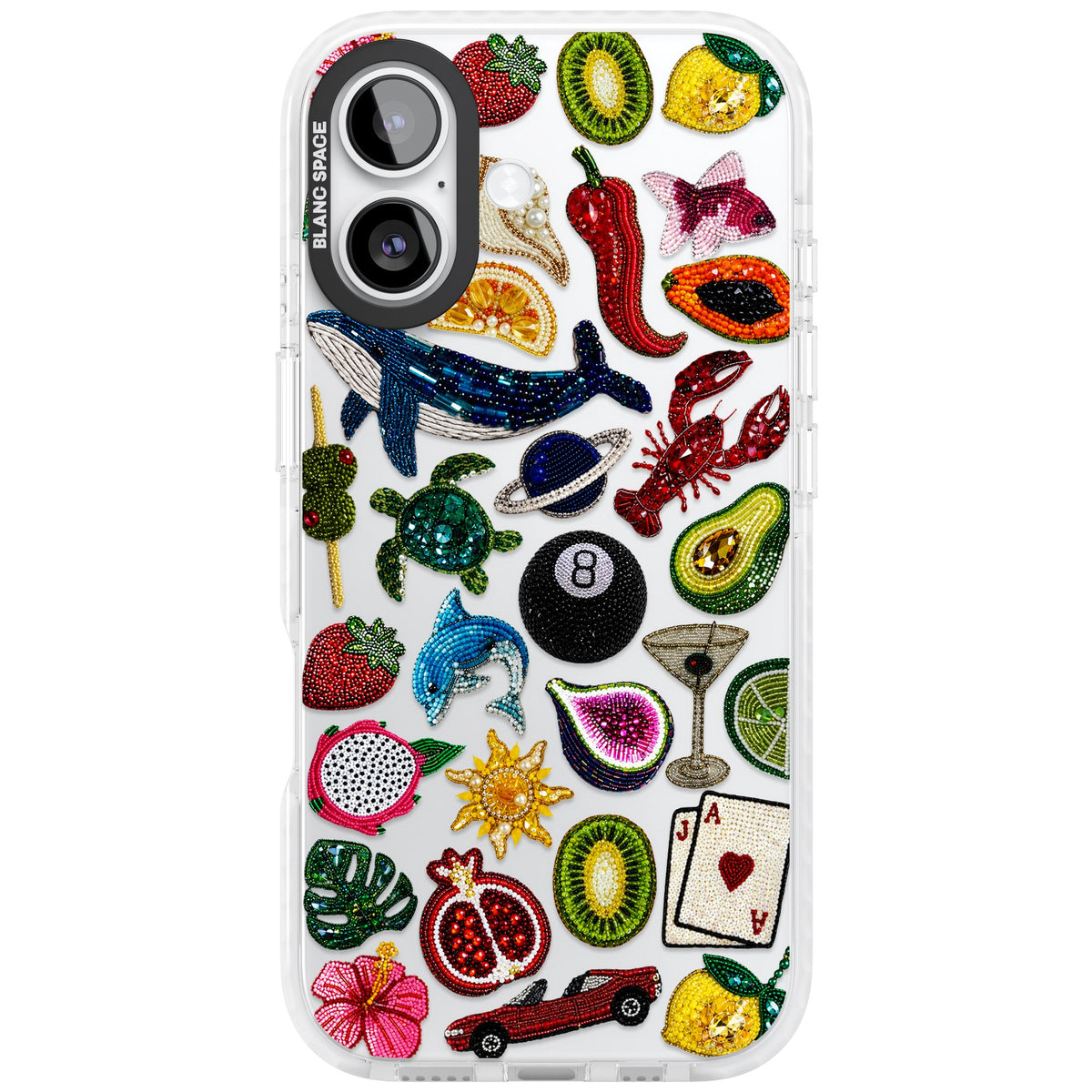 Beaded Mix iPhone 16 / iPhone 16 Plus / iPhone 17 Impact Clear Phone Case front