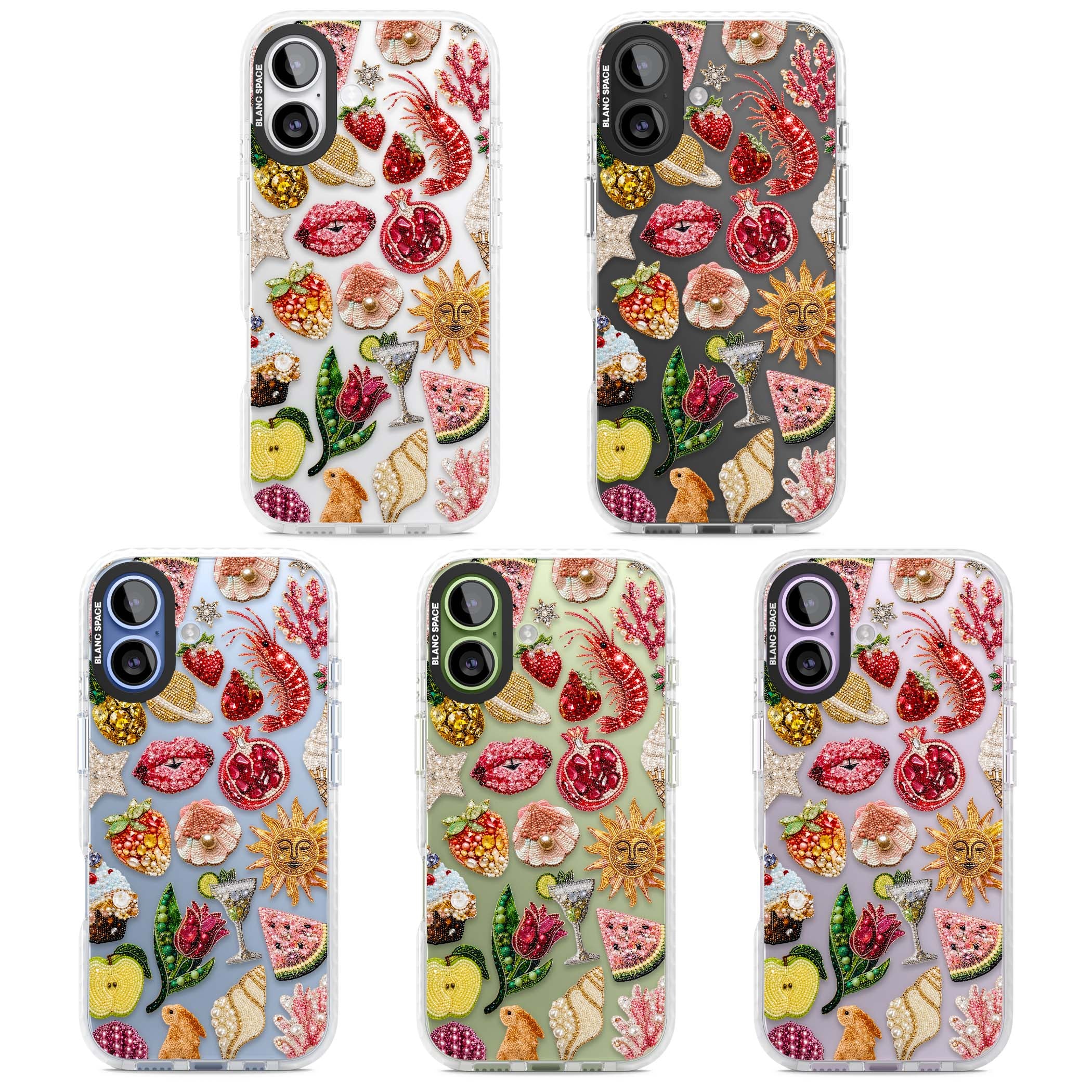 Beaded Riviera coquette iPhone case | Black Impact case for iPhone 17