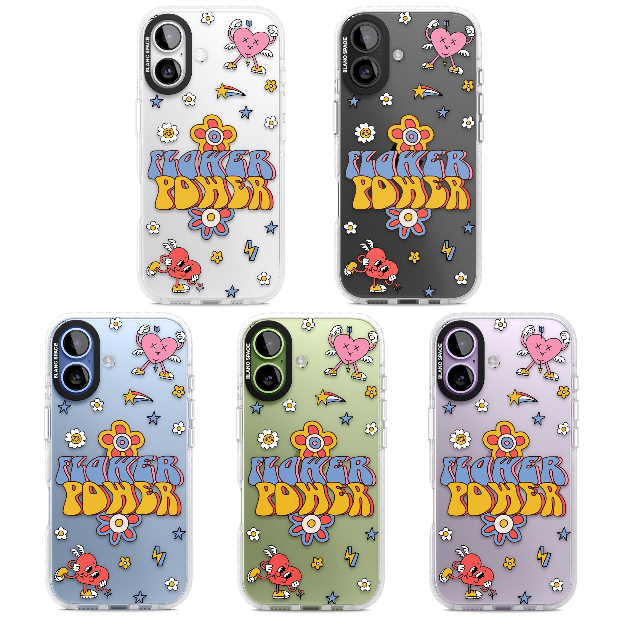 Flower Power iPhone 17 Impact Clear Phone Case APT Impact Protection