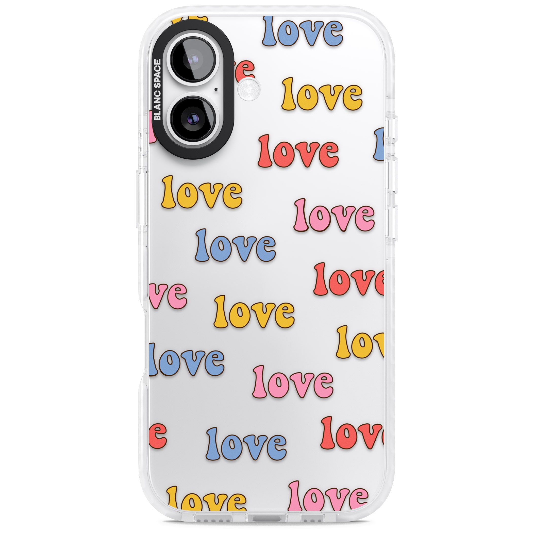 Love Pattern iPhone 17 Impact Clear Phone Case